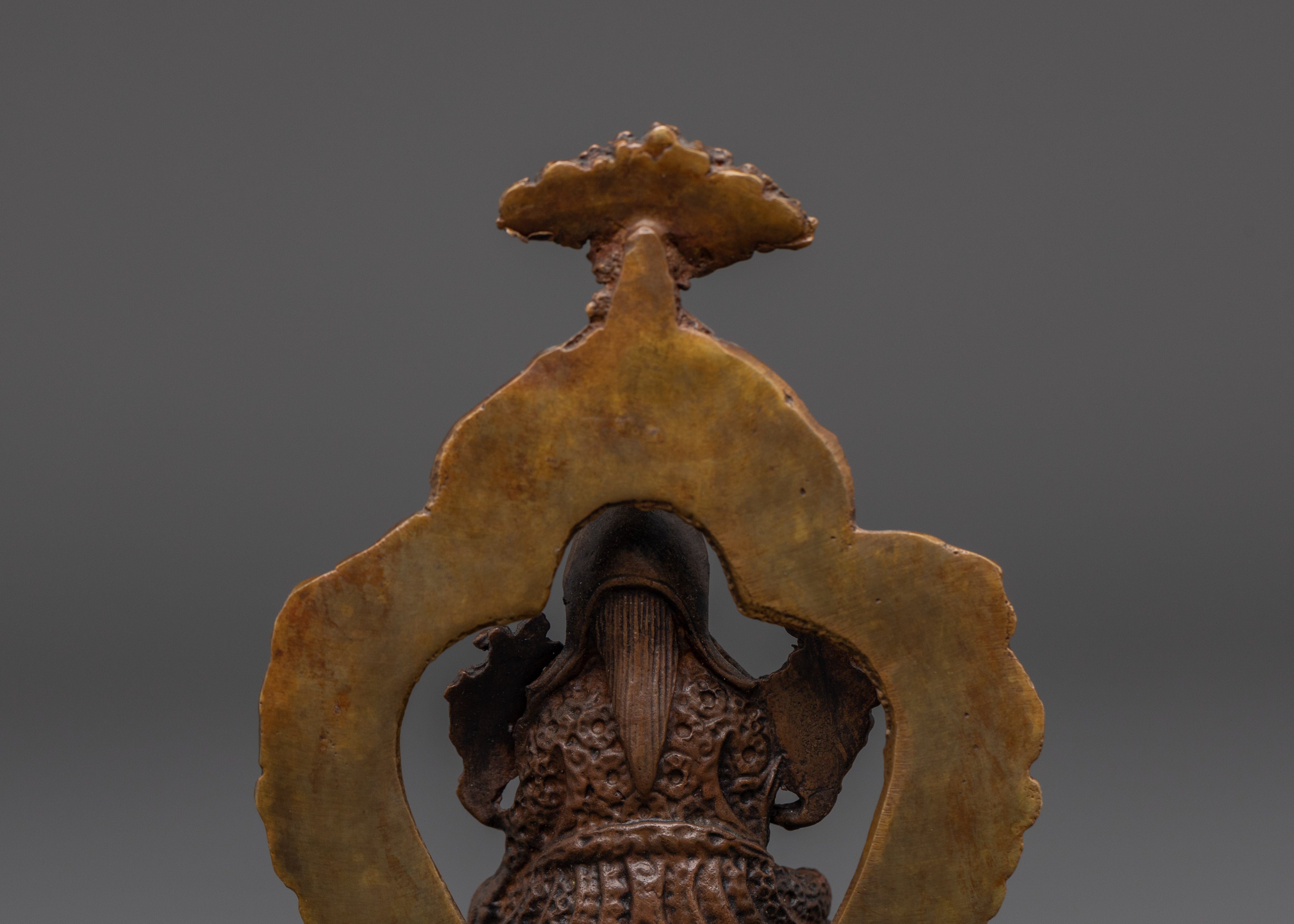 Tibetan Tsongkhapa Handmade statue |  Statue in Oxidized Copper
