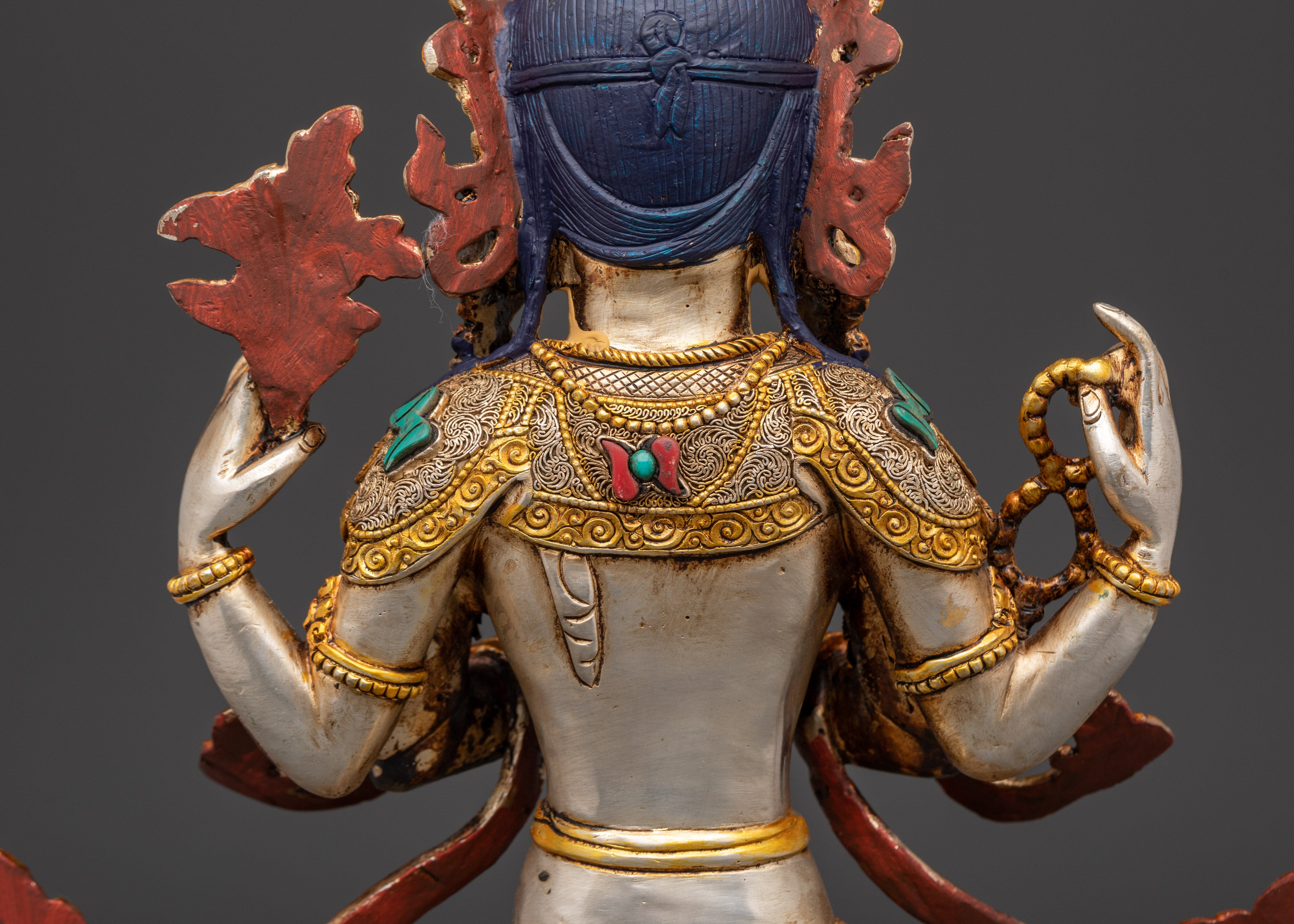 Handcrafted Chenrezig Statue | Tibetan Avalokiteshvara Bodhisattva of Compassion