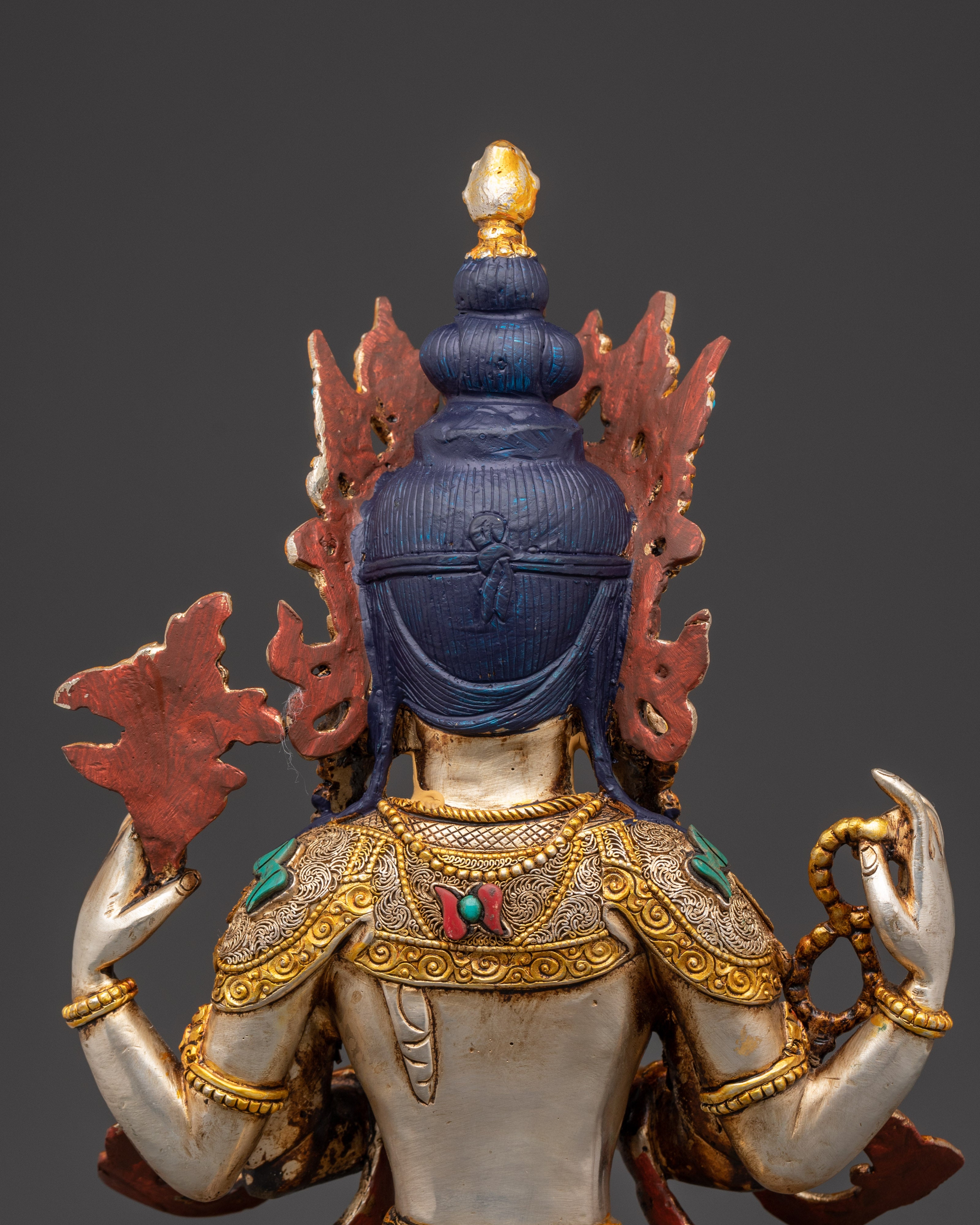 Handcrafted Chenrezig Statue | Tibetan Avalokiteshvara Bodhisattva of Compassion