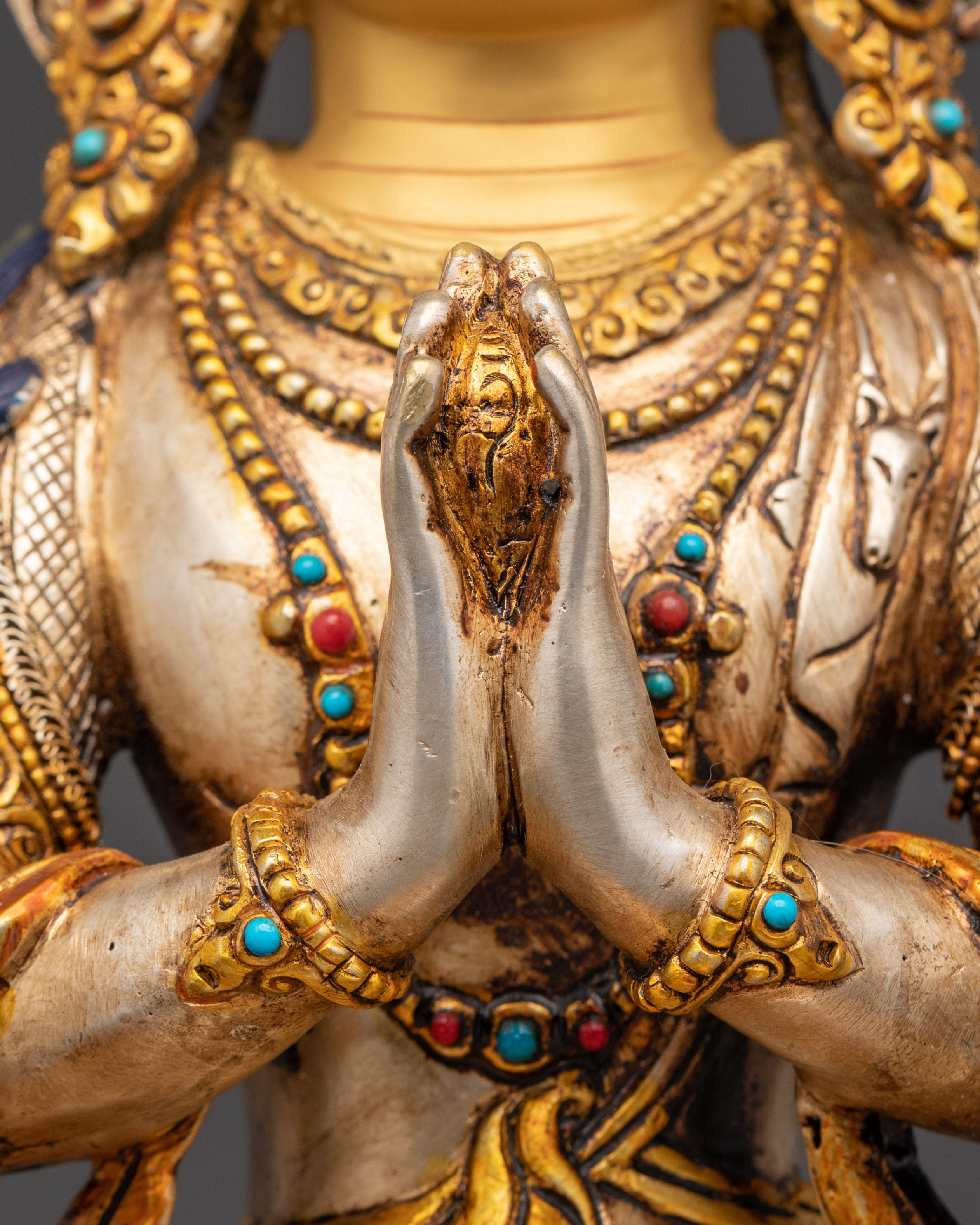 Handcrafted Chenrezig Statue | Tibetan Avalokiteshvara Bodhisattva of Compassion