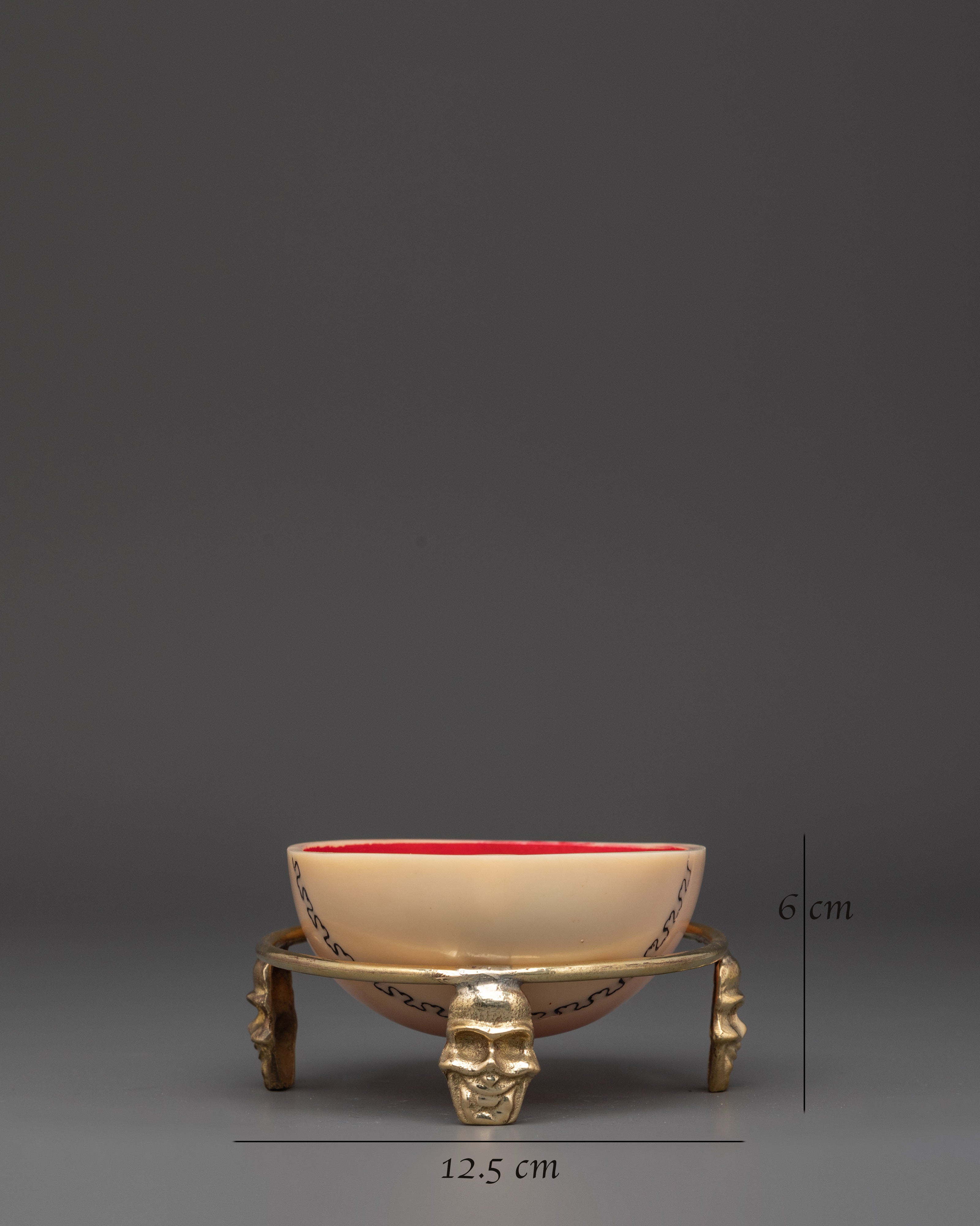 Tantric Buddhist Kapala Skull Bowl | Sacred Vajrayana Ritual Offering Vessel