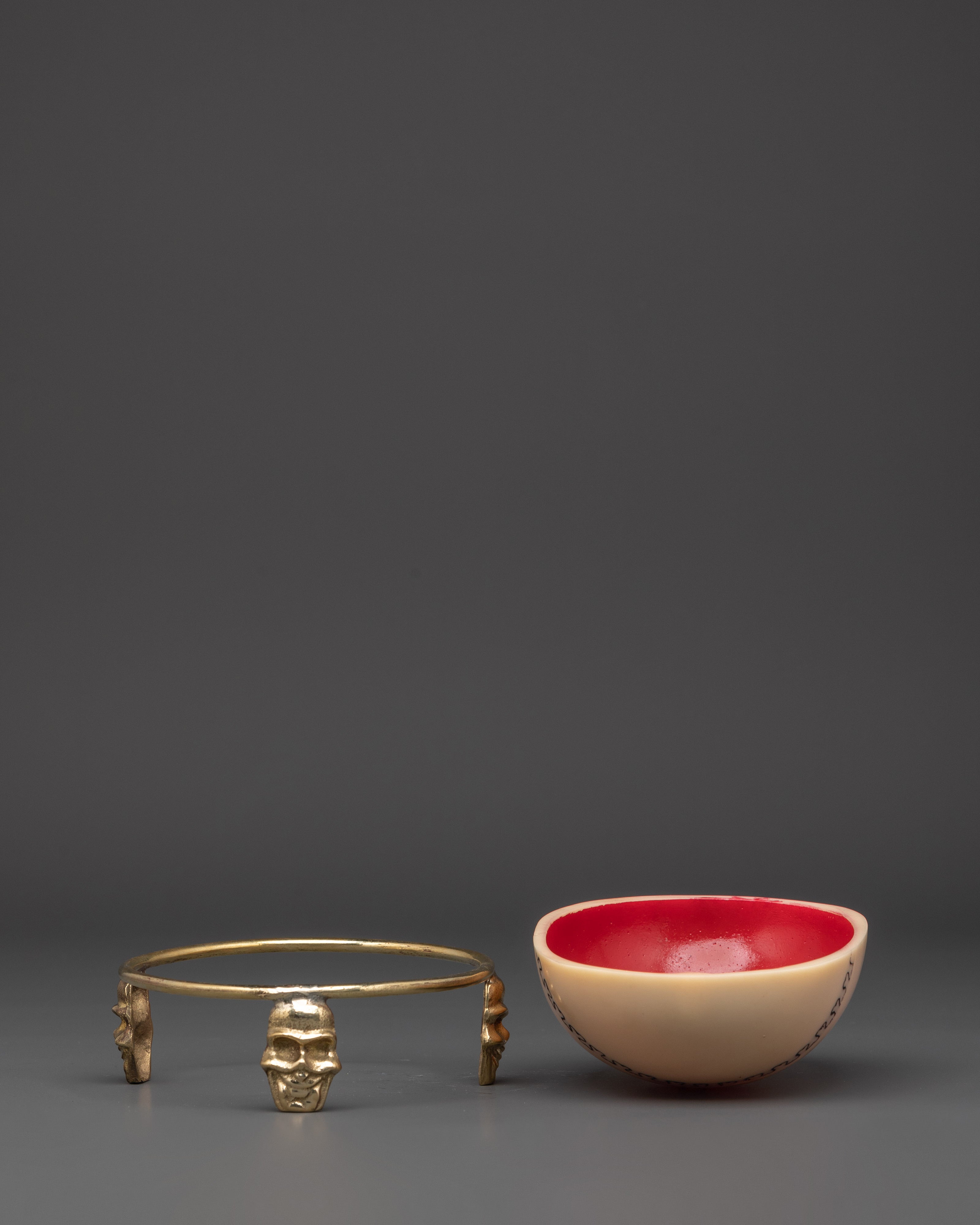 Tantric Buddhist Kapala Skull Bowl | Sacred Vajrayana Ritual Offering Vessel