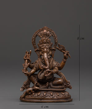 Handcrafted Ganesh Hindu Deity Statue | Sacred Elephant God Sculpture