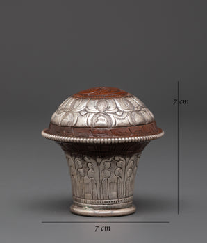 Traditional Brocade Stick Cap | Copper Body with Silver Plated Detailing