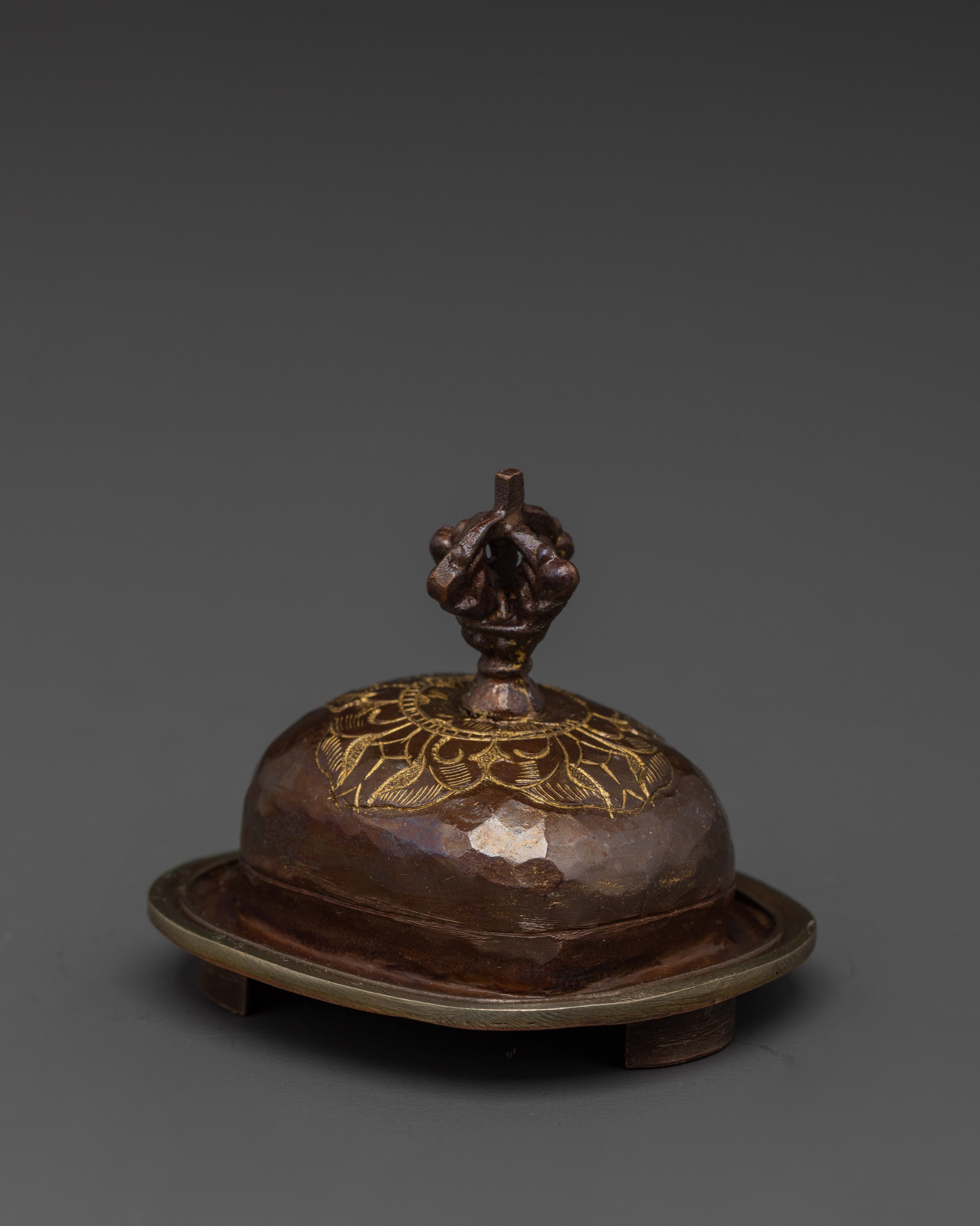 Handcrafted Kapala Bowl | Oxidized Copper Ritual Offering Cup