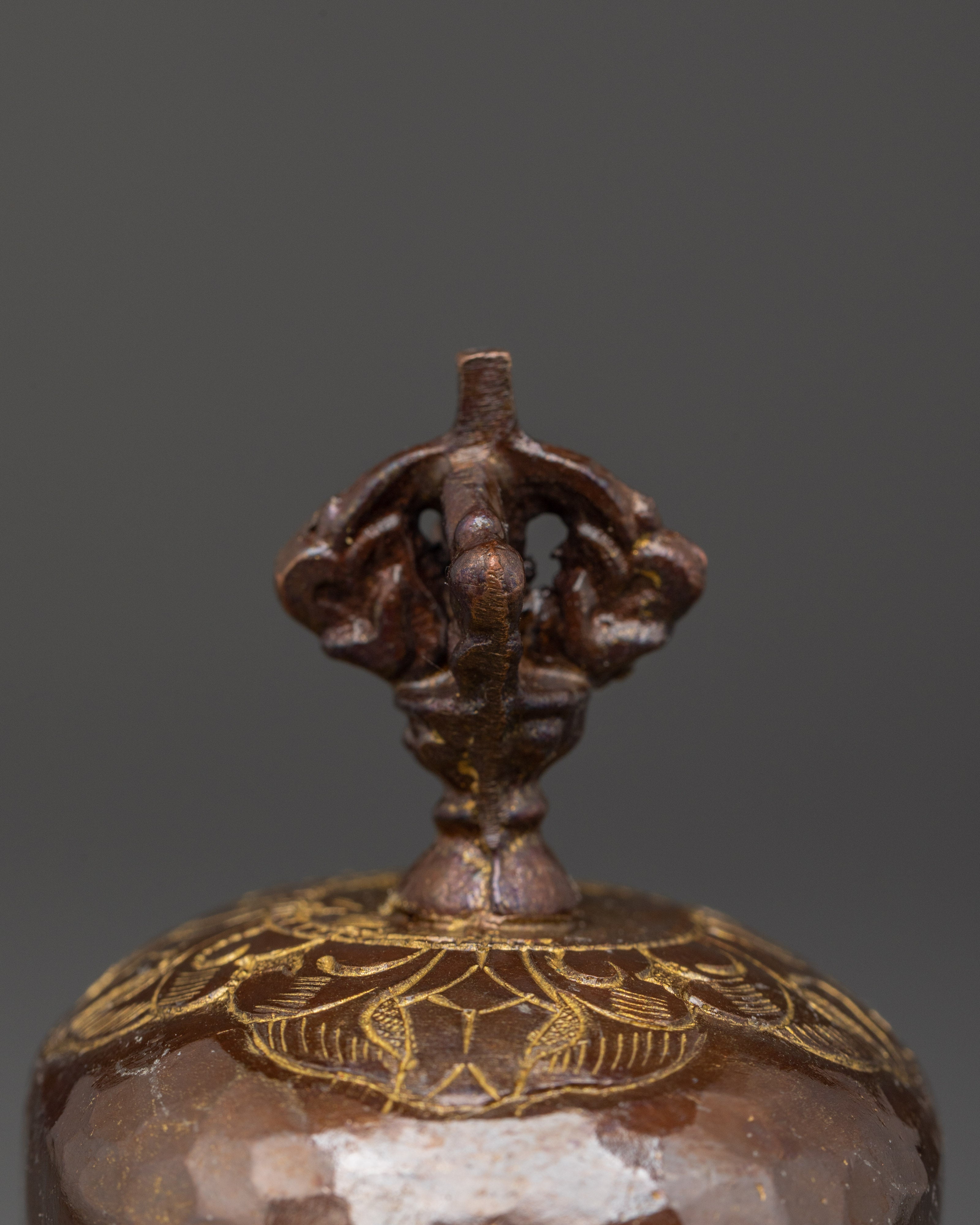 Handcrafted Kapala Bowl | Oxidized Copper Ritual Offering Cup