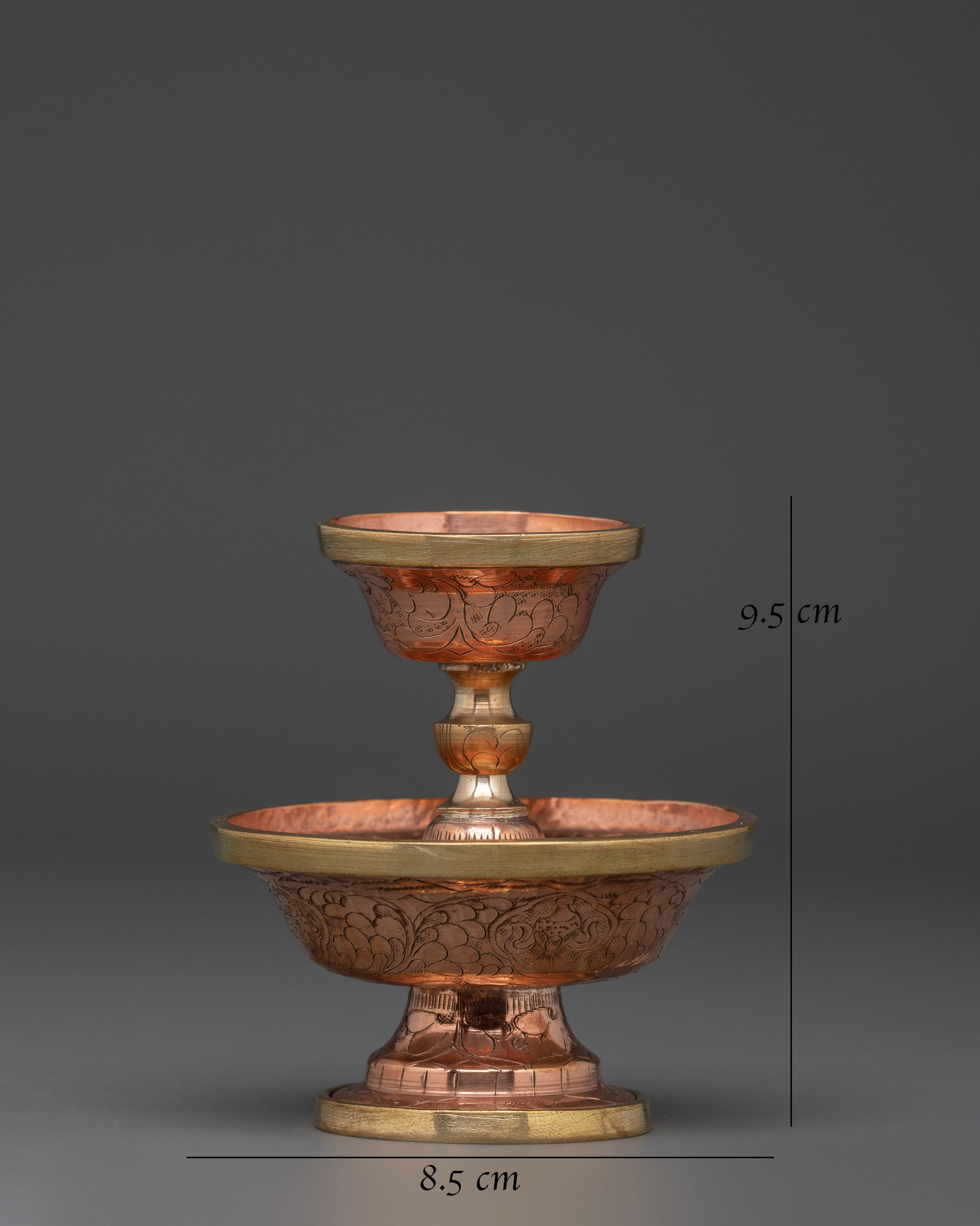 Handcrafted Copper Serkyem Set for Tibetan Rituals & Ceremonies