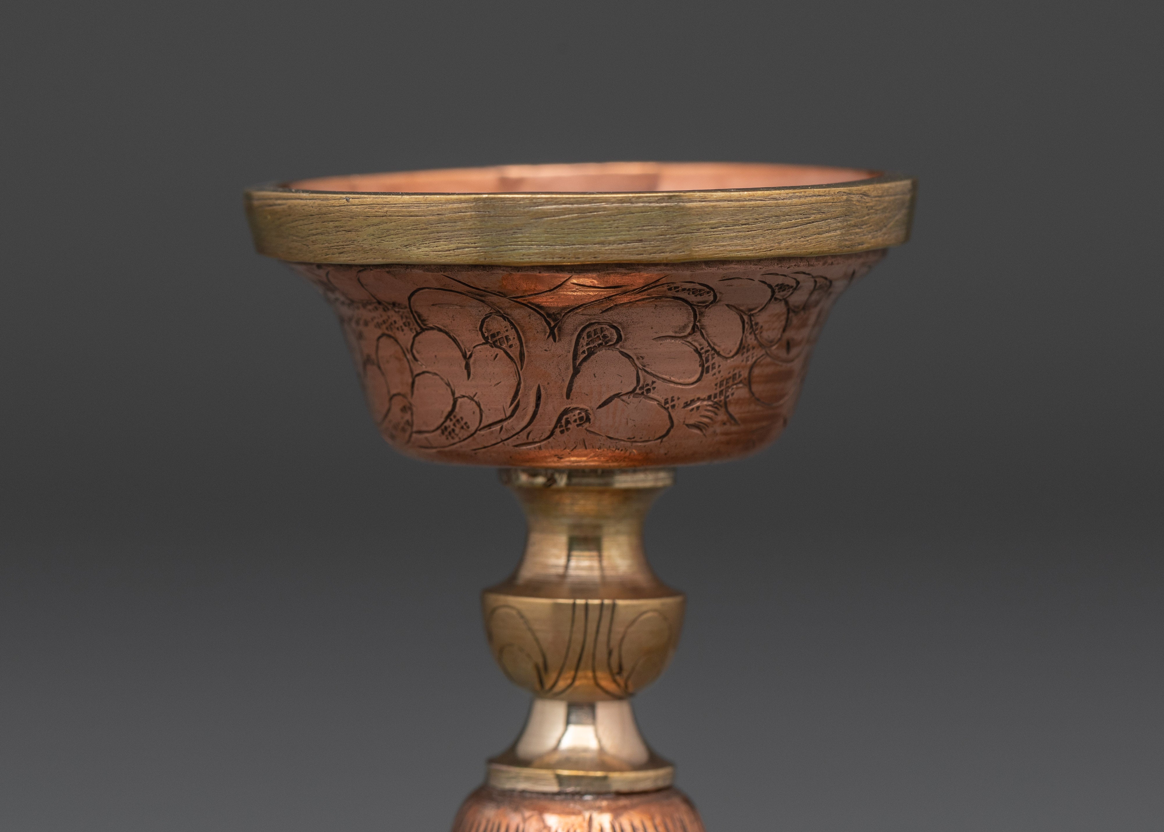 Handcrafted Copper Serkyem Set for Tibetan Rituals & Ceremonies