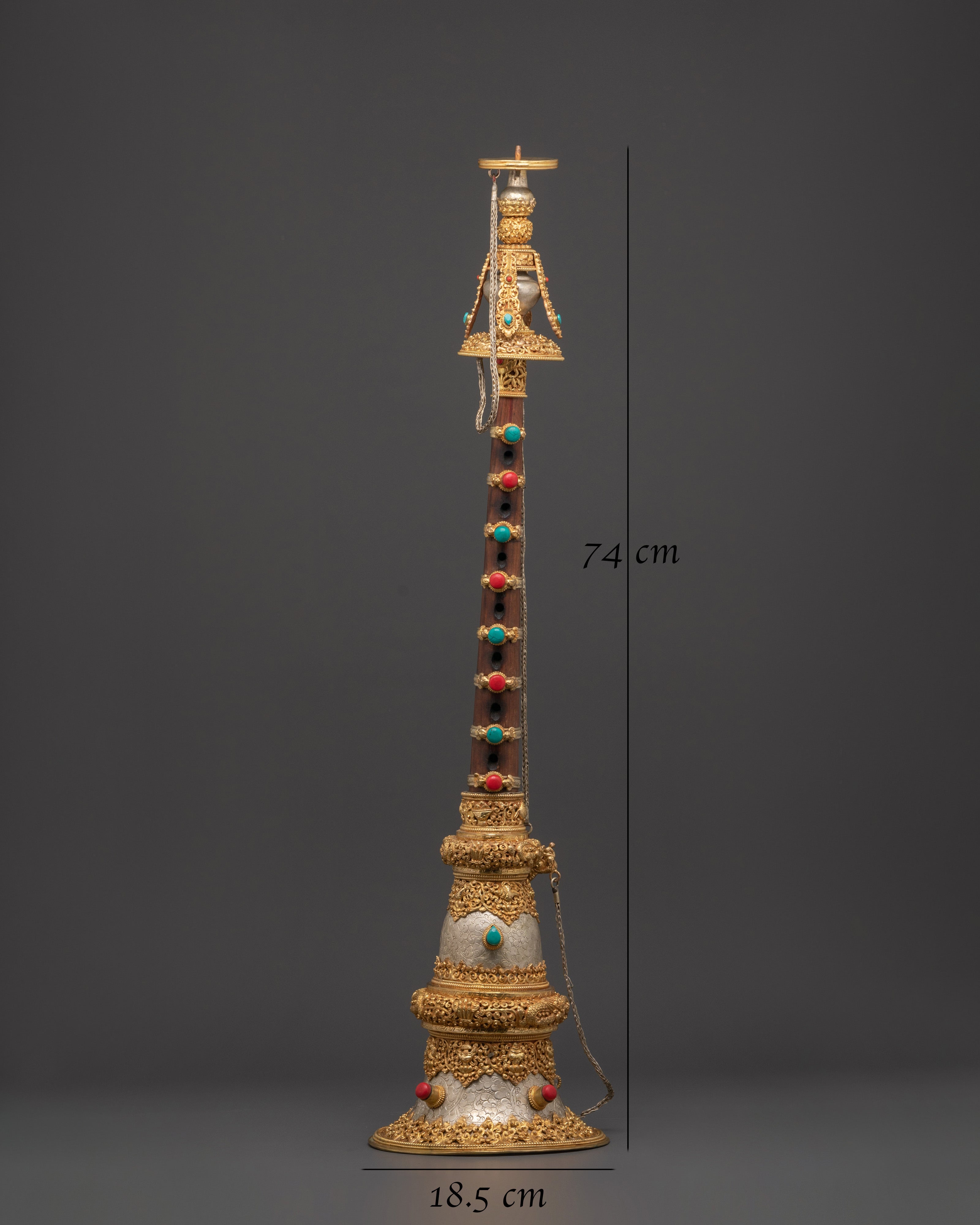 Handcrafted Tibetan Gyaling Horn | Spiritual Instrument for Meditation & Rituals