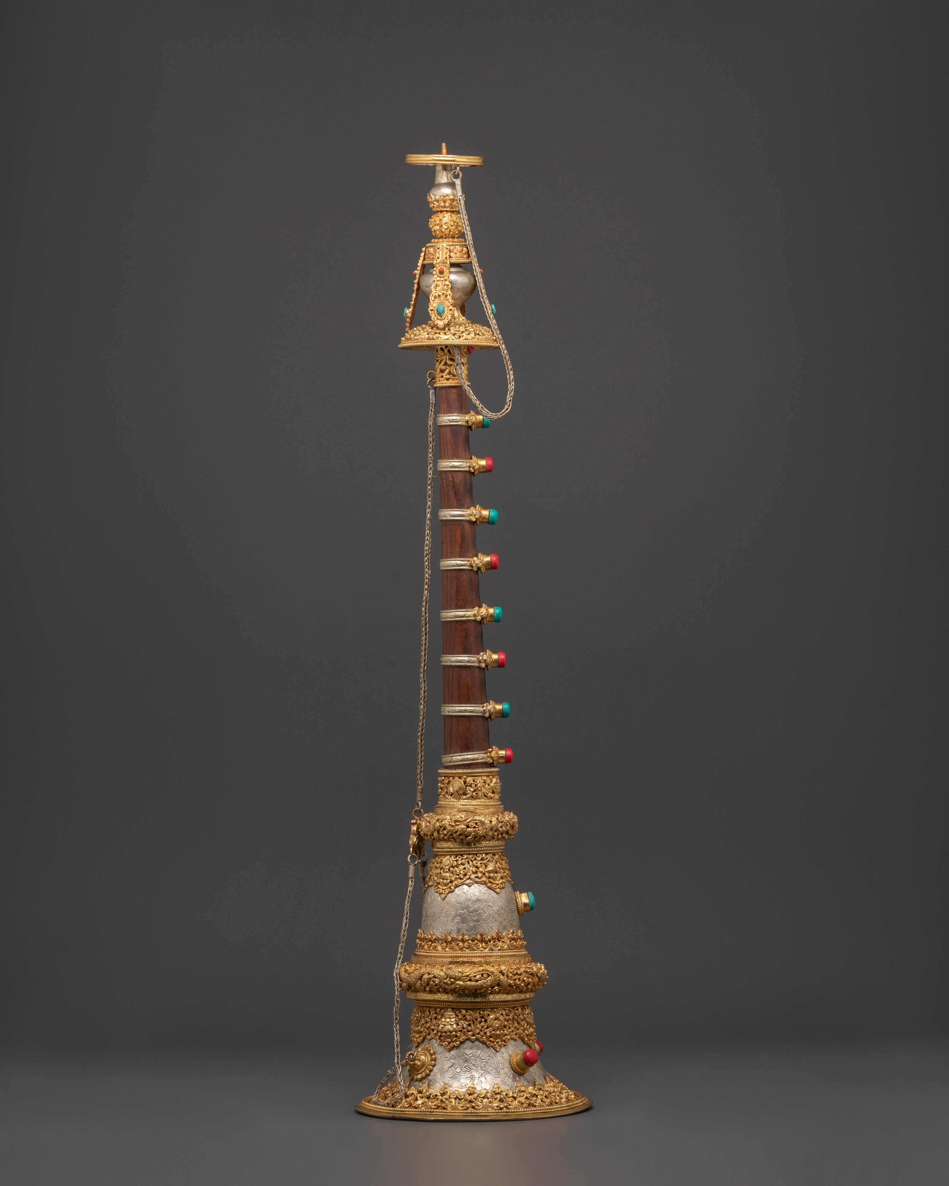 Handcrafted Tibetan Gyaling Horn | Spiritual Instrument for Meditation & Rituals