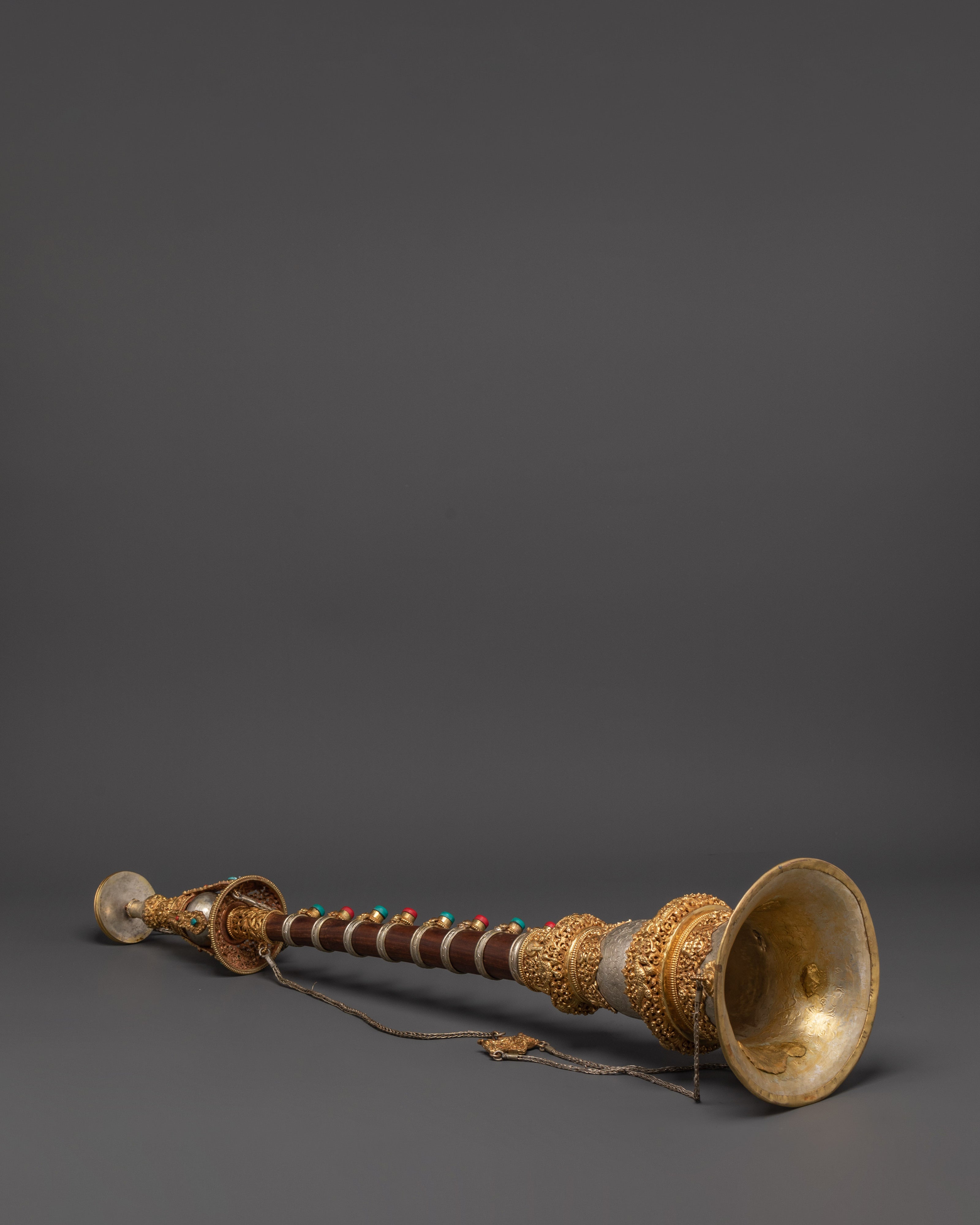 Handcrafted Tibetan Gyaling Horn | Spiritual Instrument for Meditation & Rituals