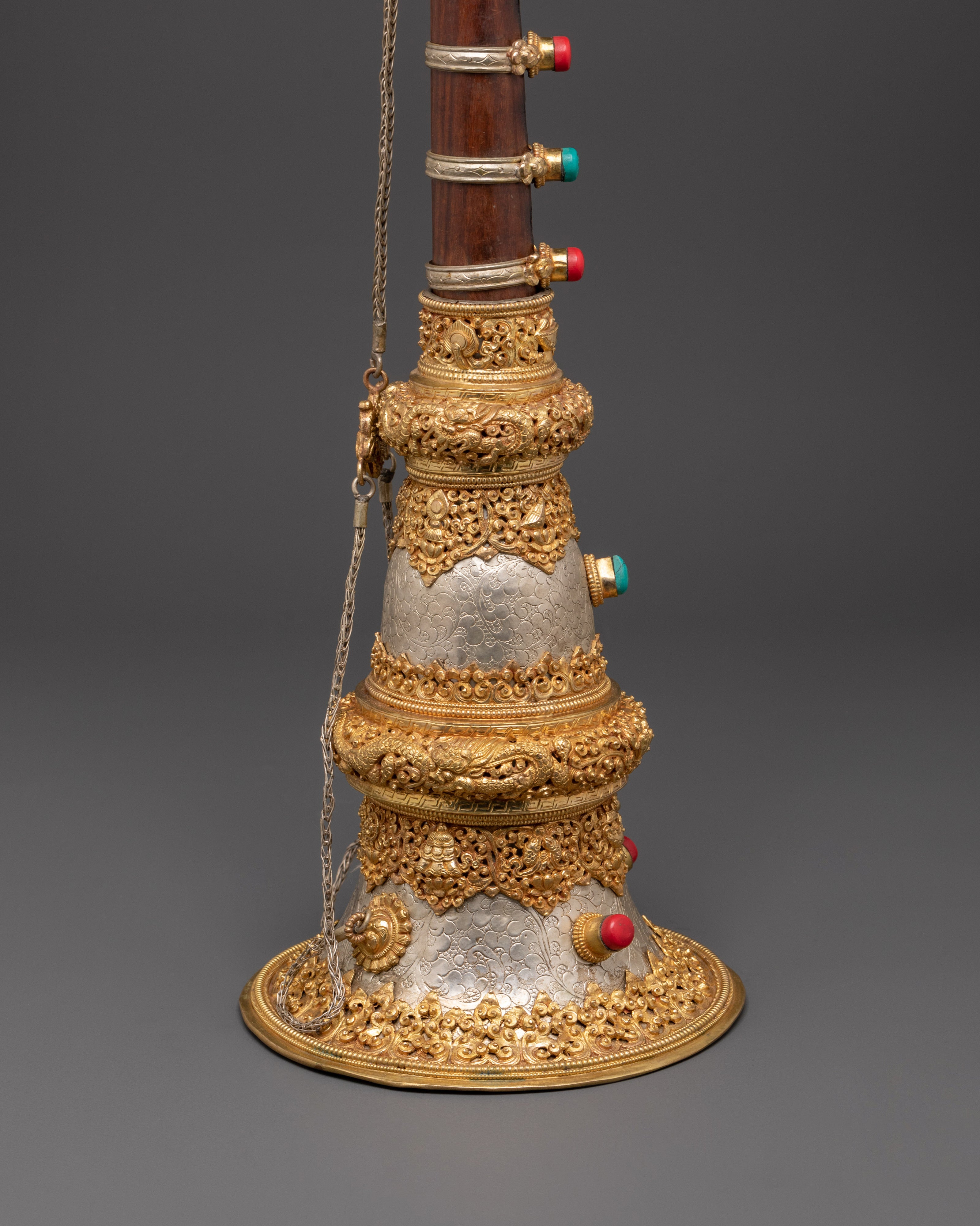Handcrafted Tibetan Gyaling Horn | Spiritual Instrument for Meditation & Rituals