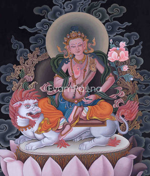 Himalayan Giclee Print For Chenrezig Puja | Traditional Newari Buddhist Painting