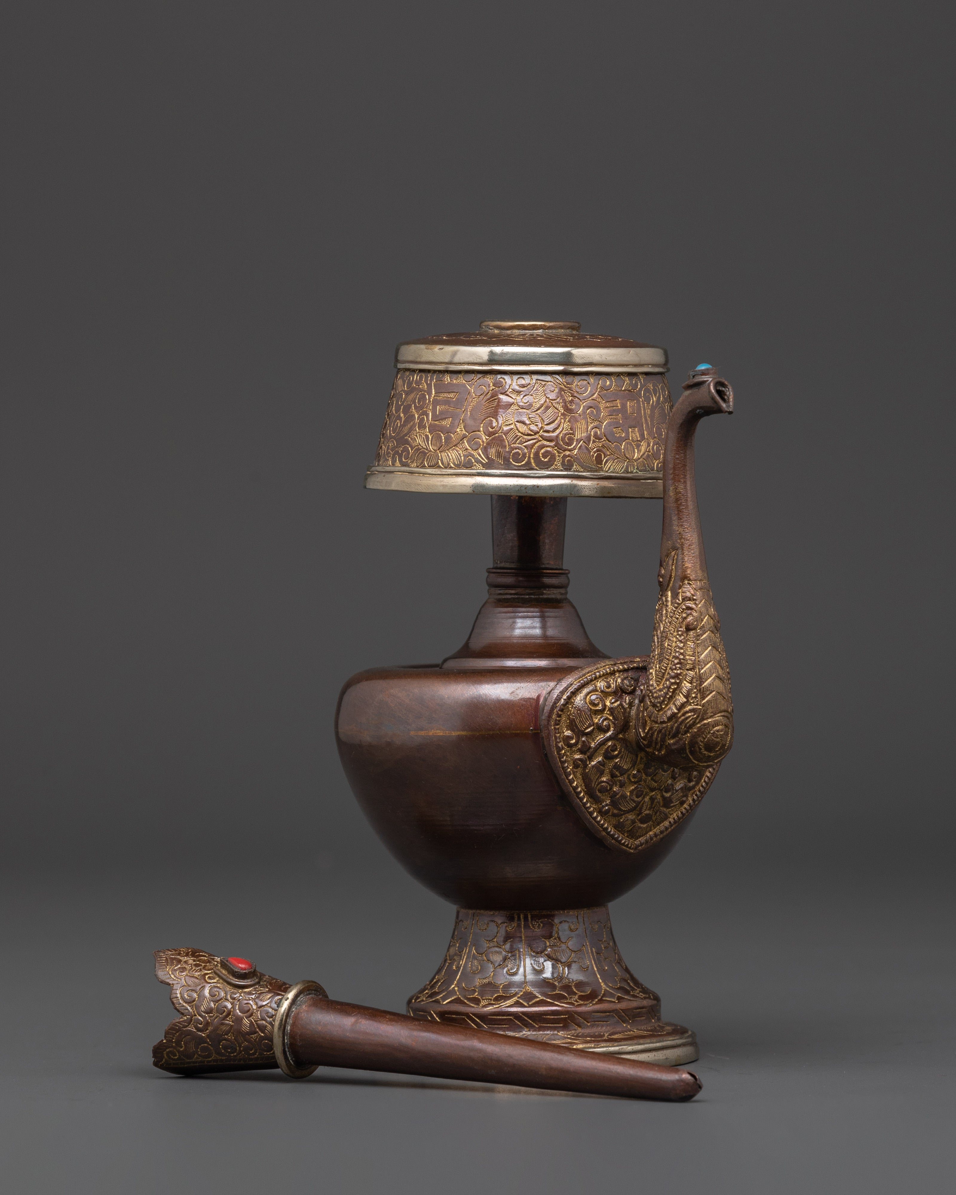 Butter Lamp Set Symbolic Offering Vessel | Ritual Vase for Buddhist Offerings
