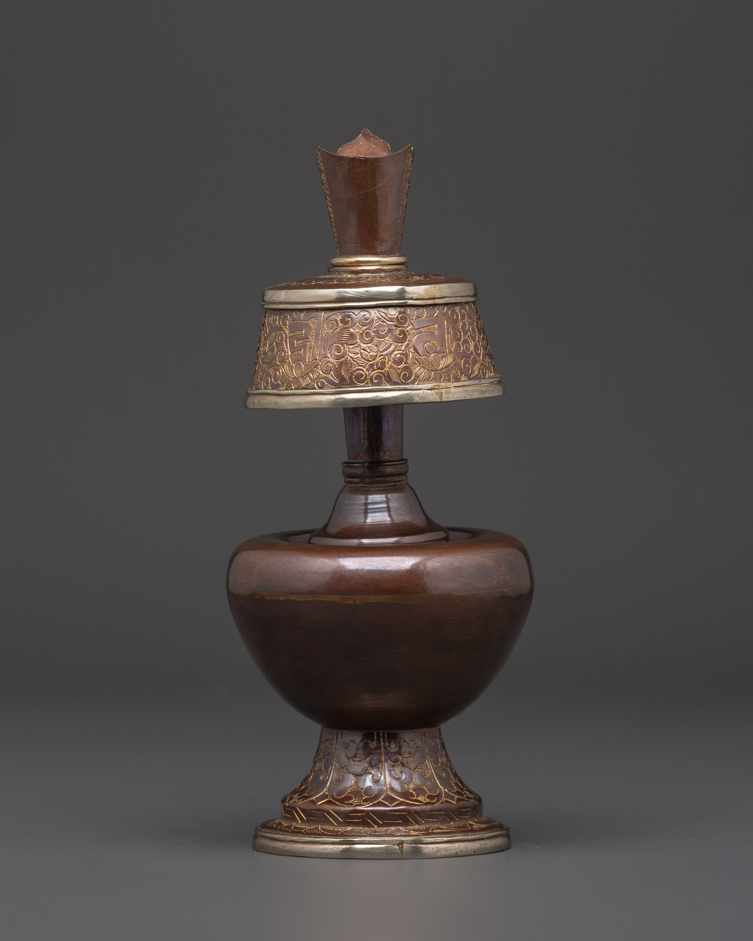 Butter Lamp Set Symbolic Offering Vessel | Ritual Vase for Buddhist Offerings