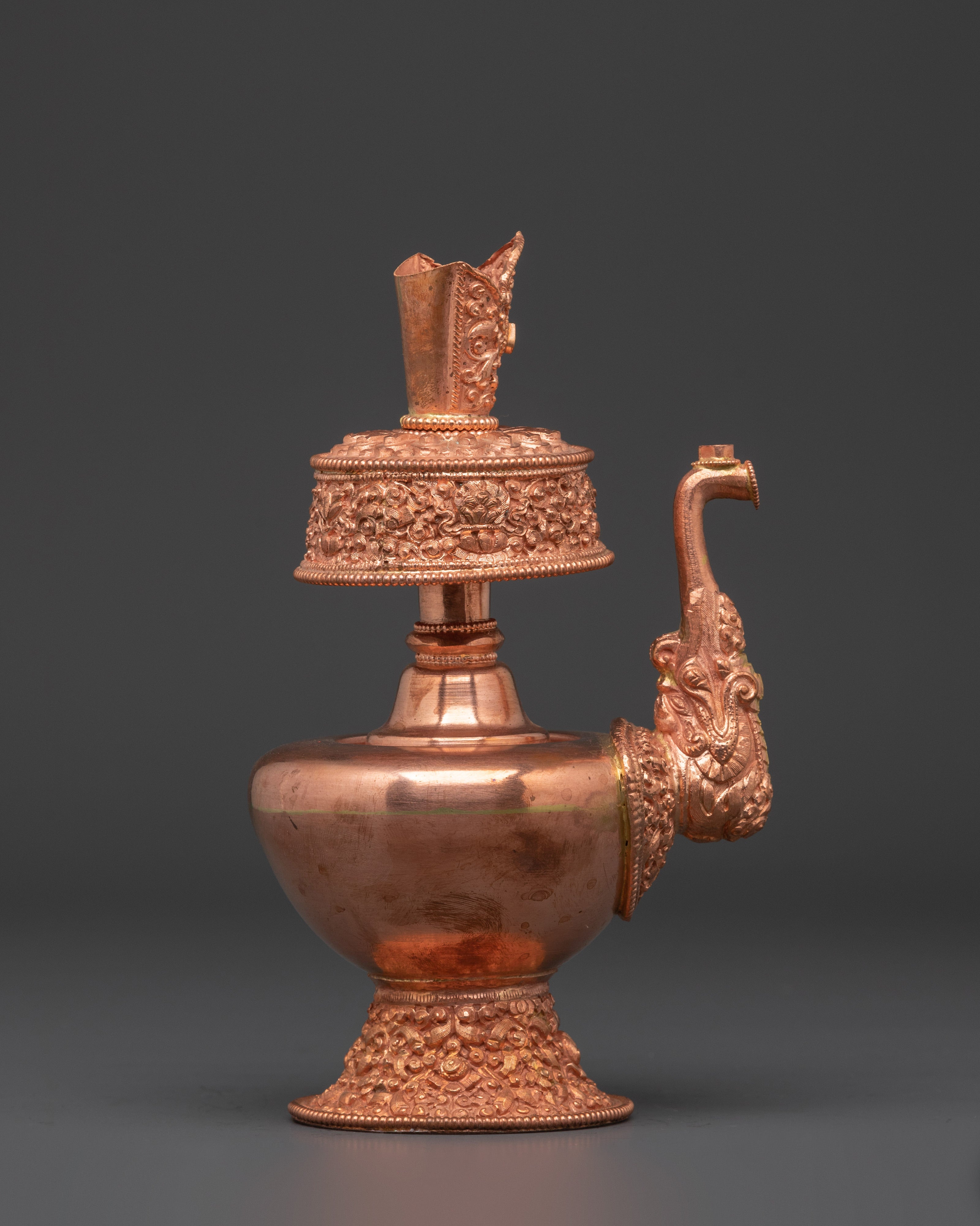 Buddhist Ritual Vessel | Copper Ritual Water Offering Vessel