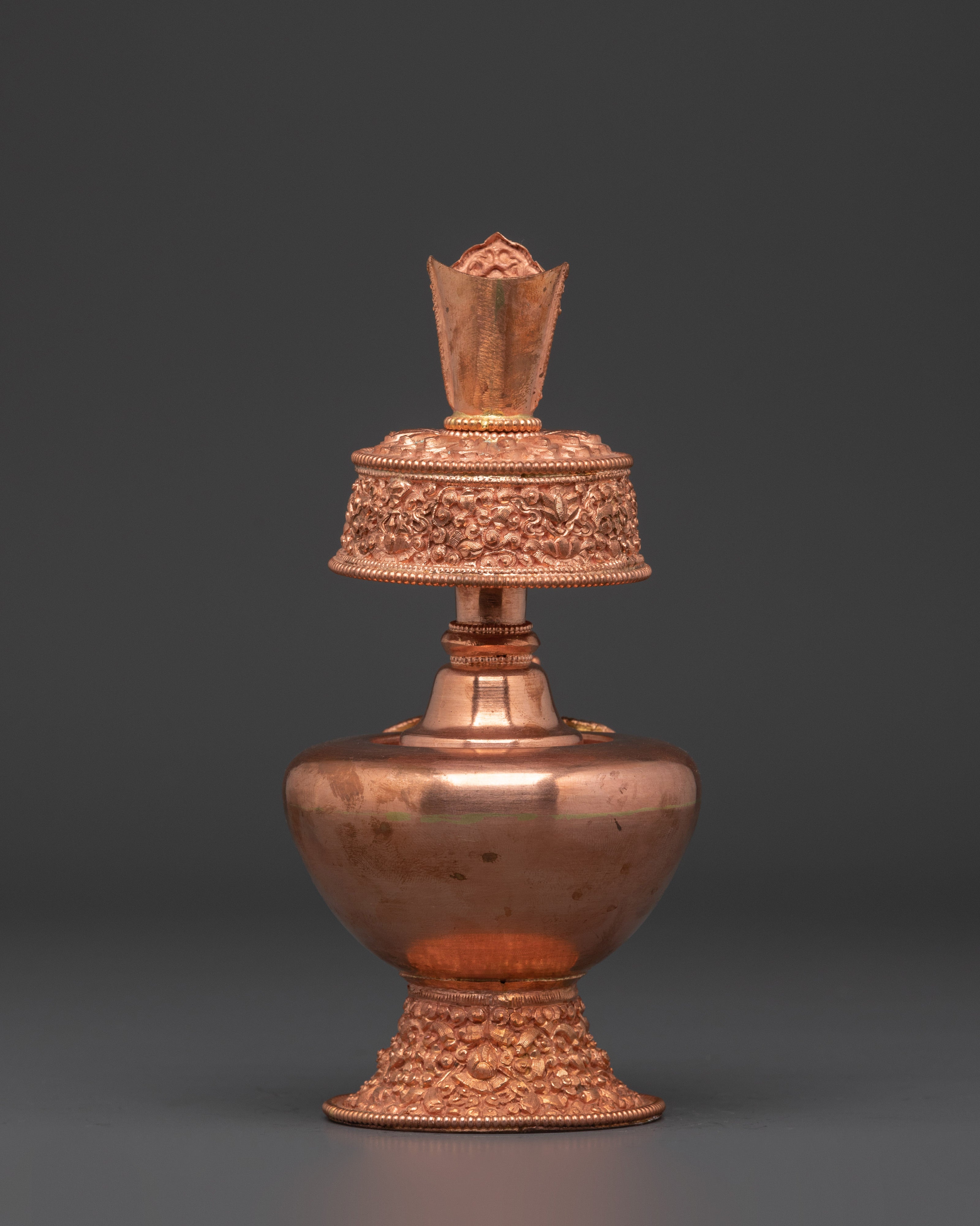 Buddhist Ritual Vessel | Copper Ritual Water Offering Vessel
