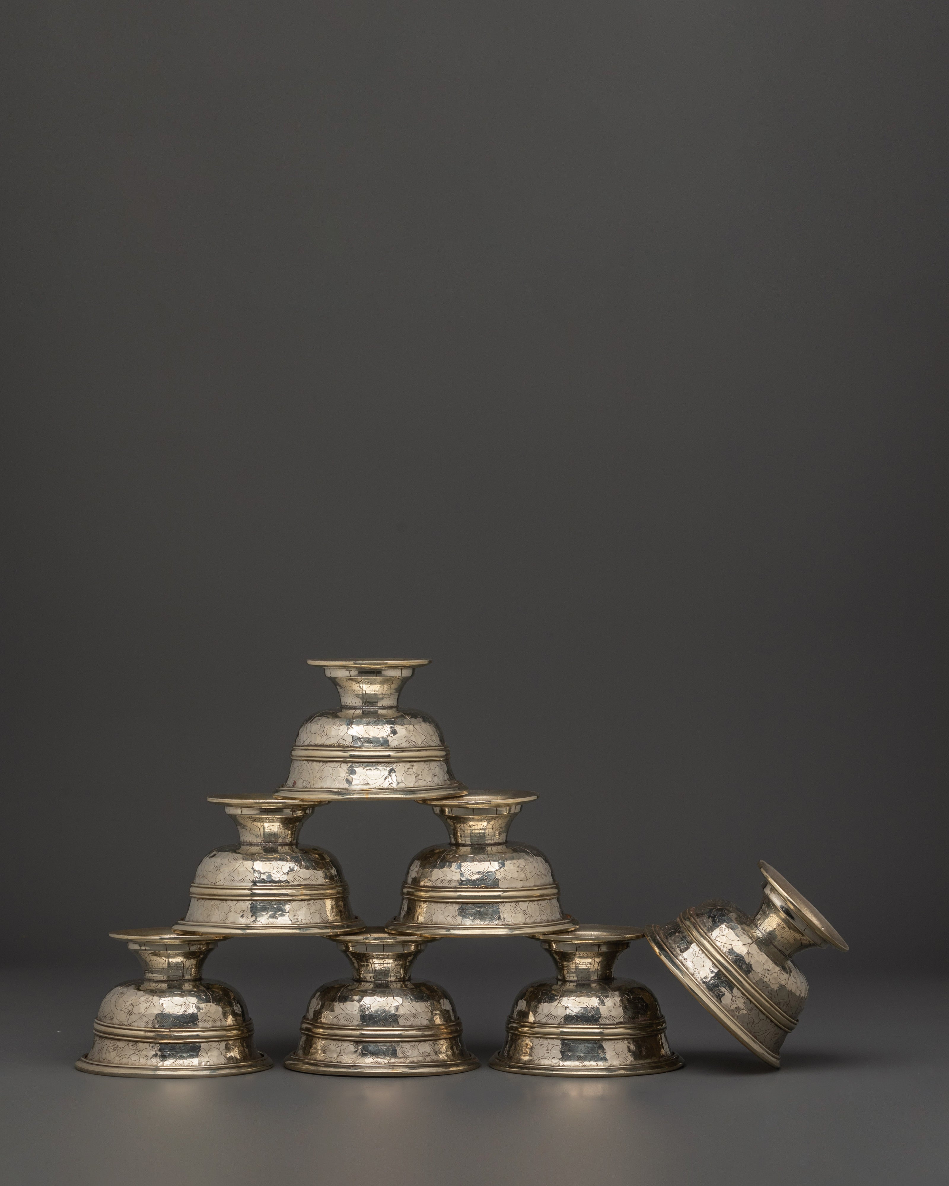 Seven Water Offering Bowls |  7-Piece Buddhist Altar Water Cups
