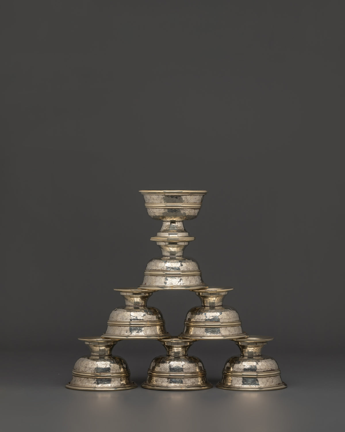 Seven Water Offering Bowls |  7-Piece Buddhist Altar Water Cups