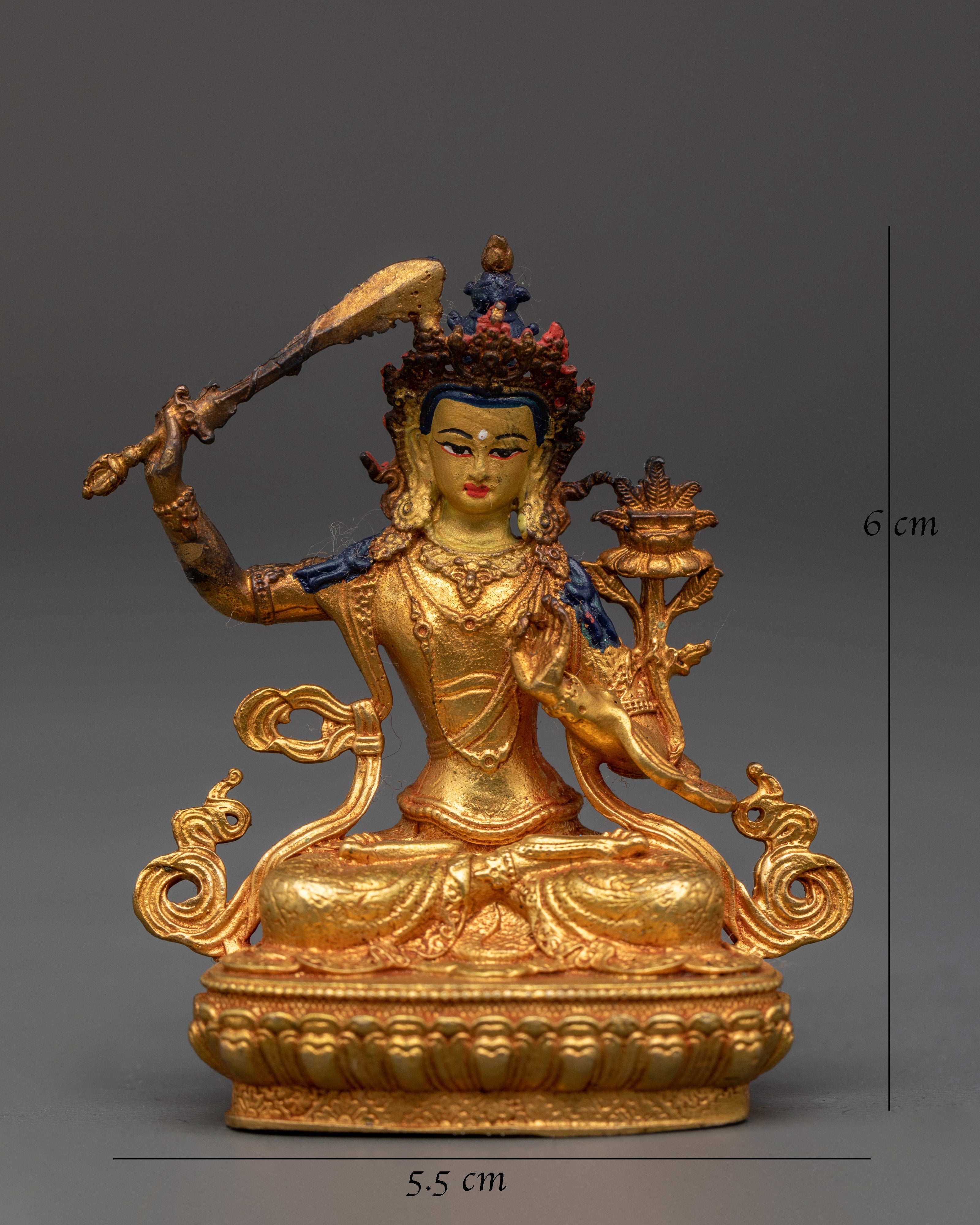 Jampelyang Statue | Bodhisattva of Wisdom with Sword and Lotus