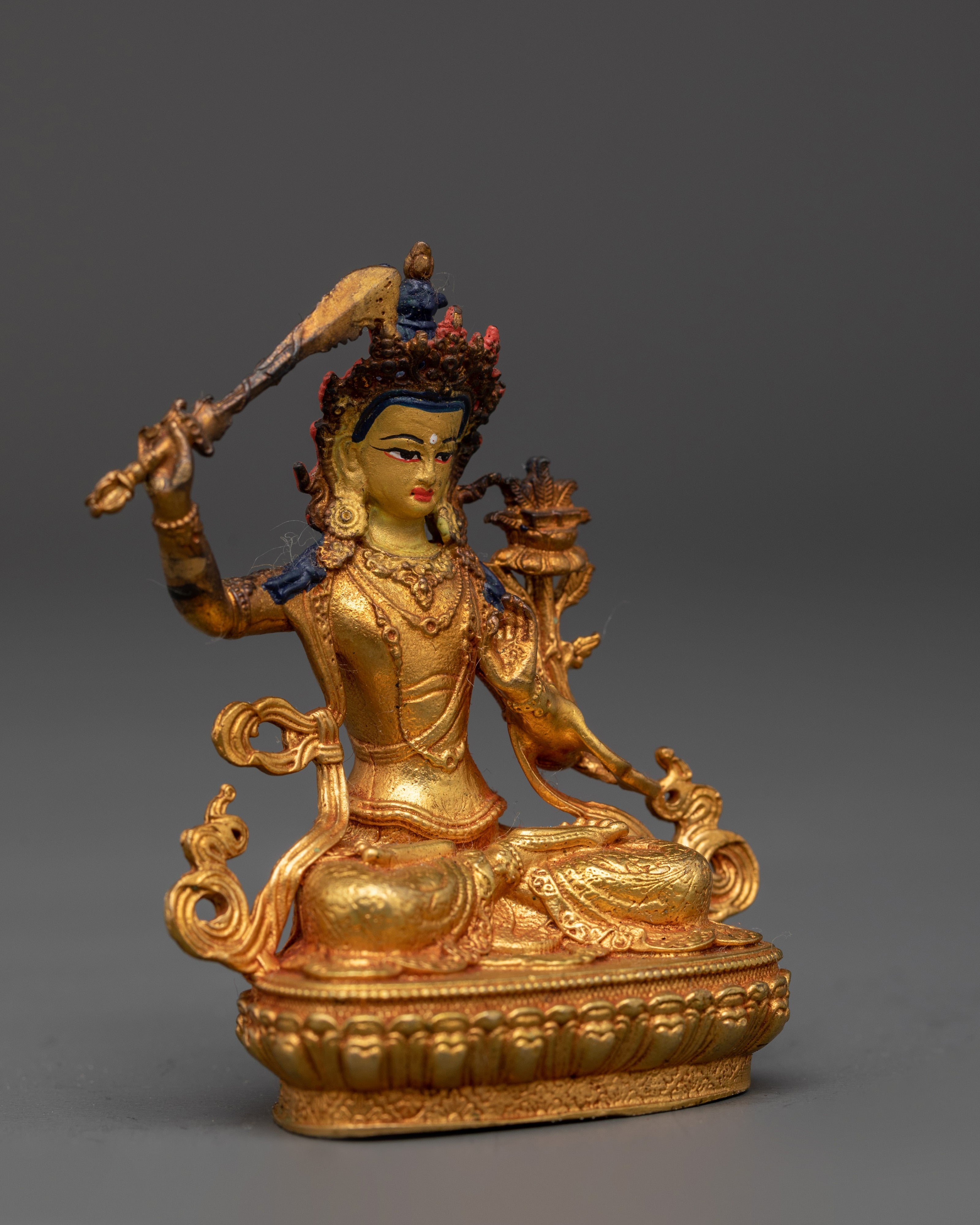 Jampelyang Statue | Bodhisattva of Wisdom with Sword and Lotus