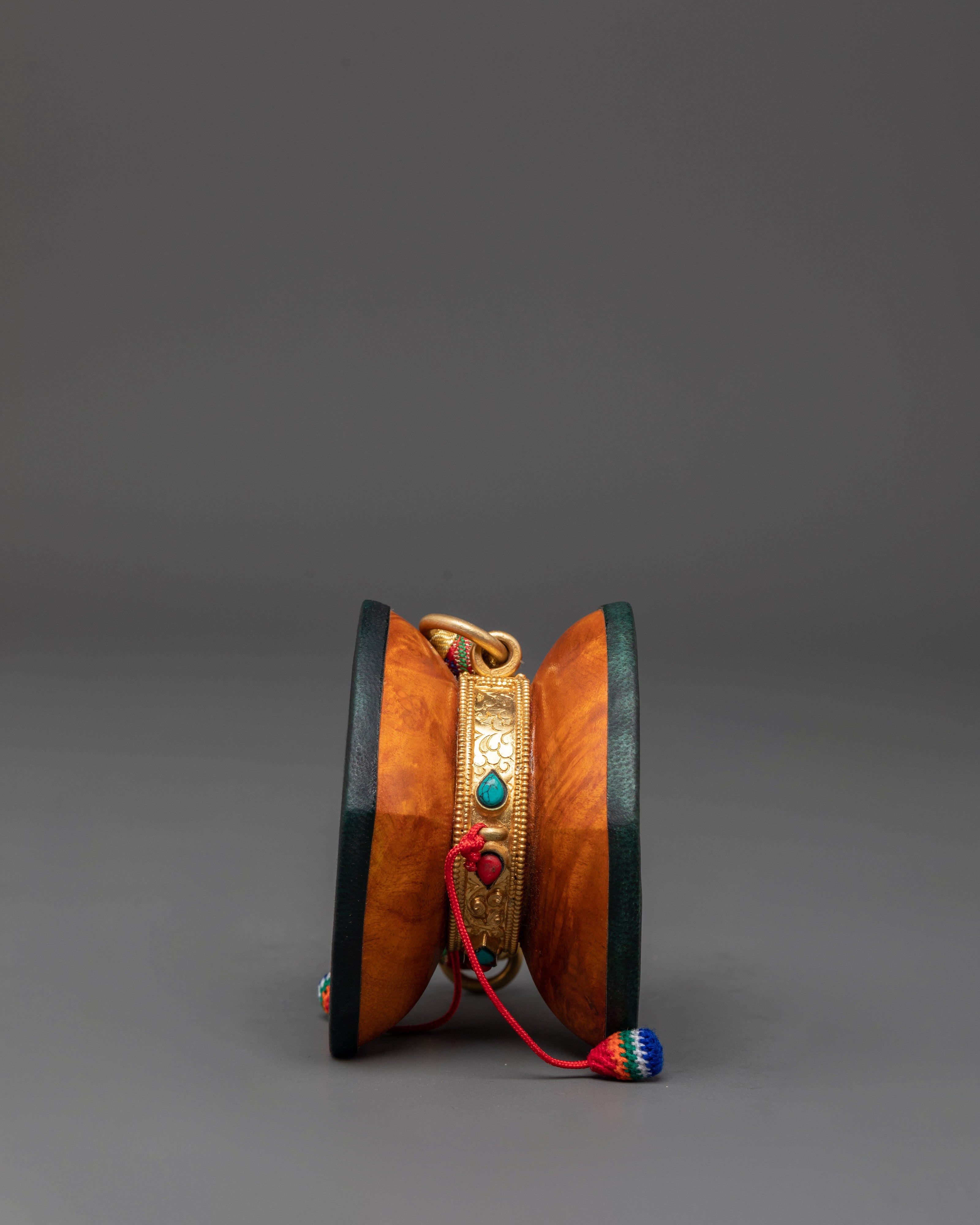 Sacred Bhutanese Wood Damaru | For Tibetan Ritual and Meditation