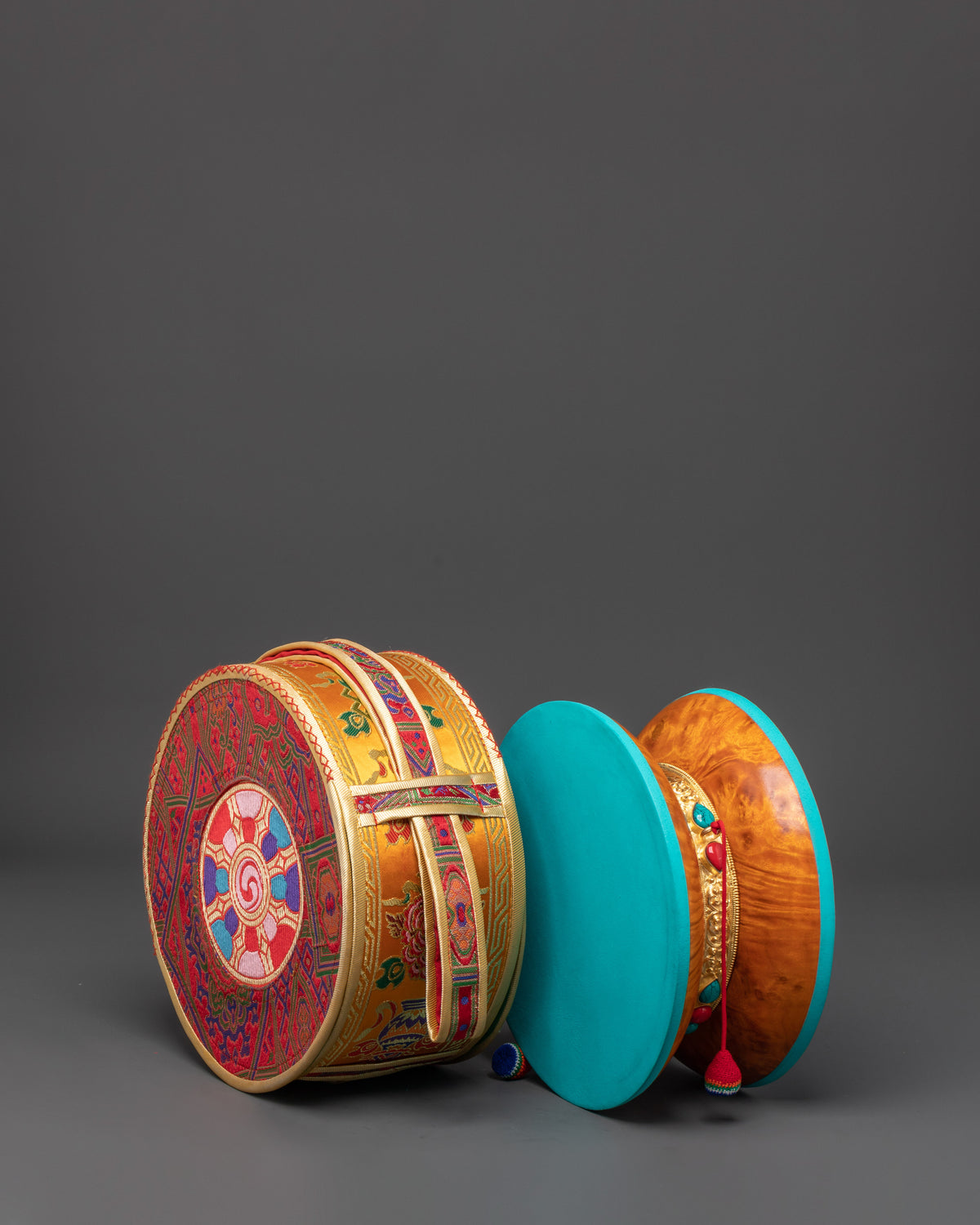Handcrafted Traditional Ritual Damaru | Tibetan Damaru for Puja & Meditation