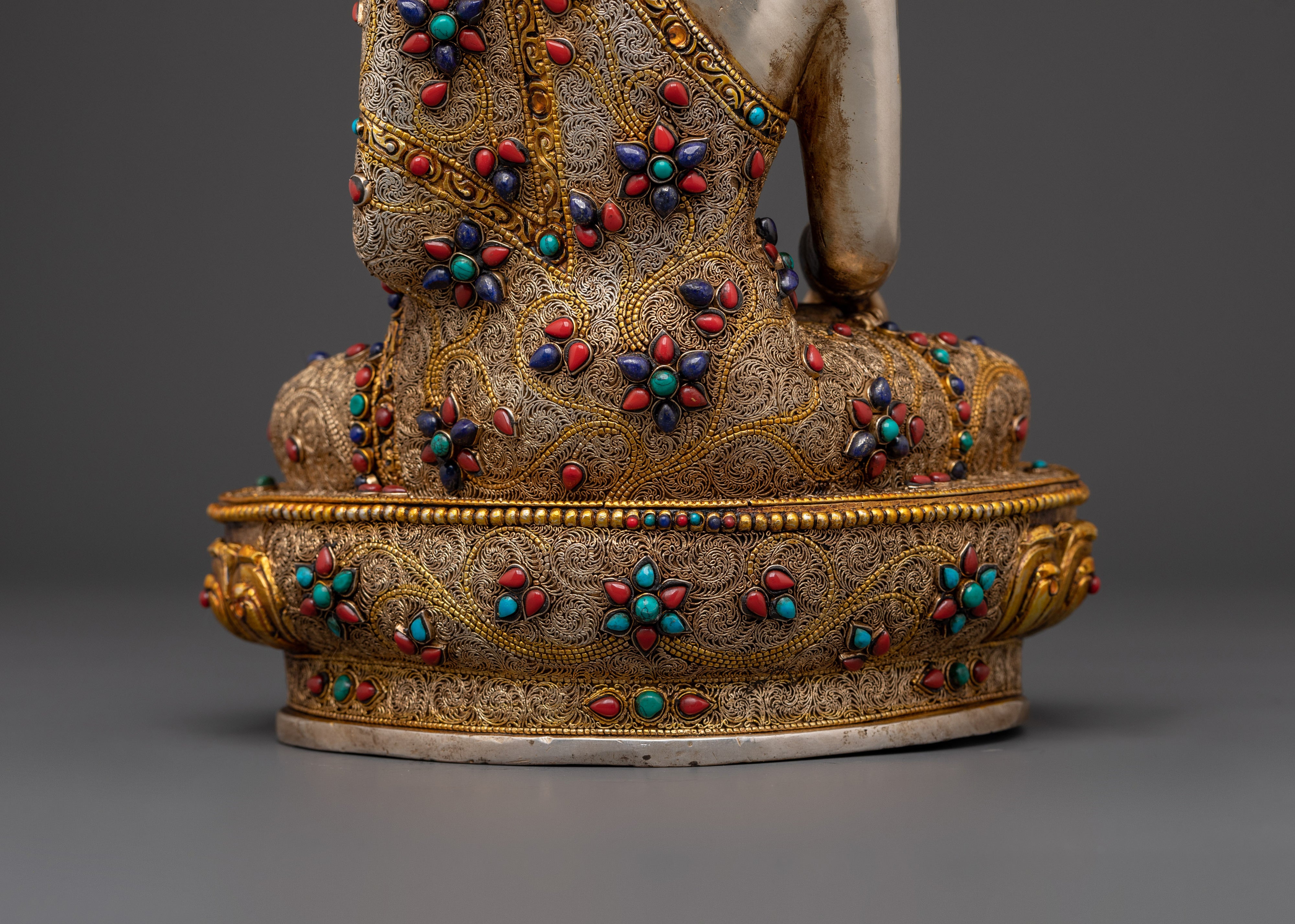 Peaceful Shakyamuni Buddha Sacred Figurine | Gautama Buddha Himalayan Artwork