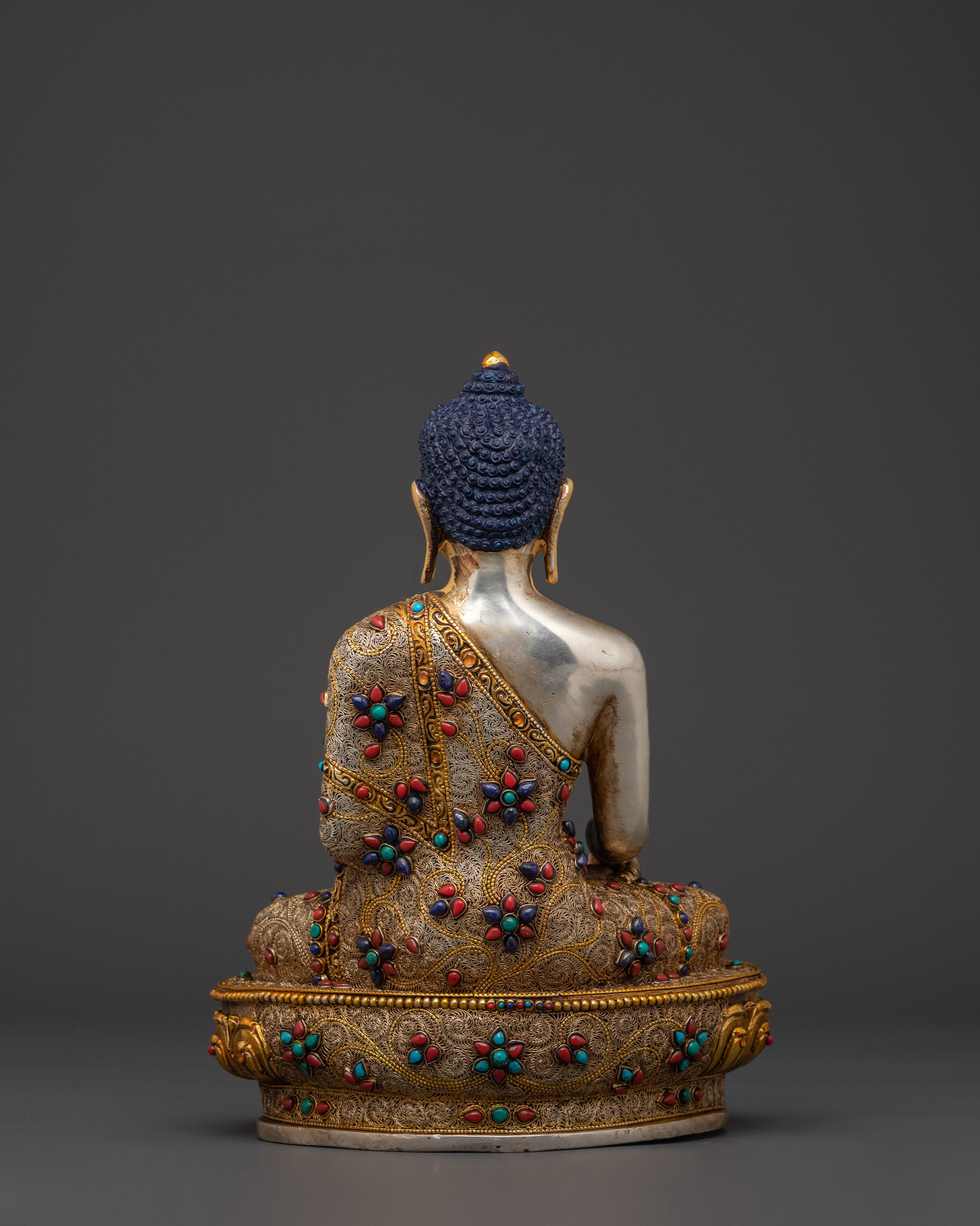 Peaceful Shakyamuni Buddha Sacred Figurine | Gautama Buddha Himalayan Artwork