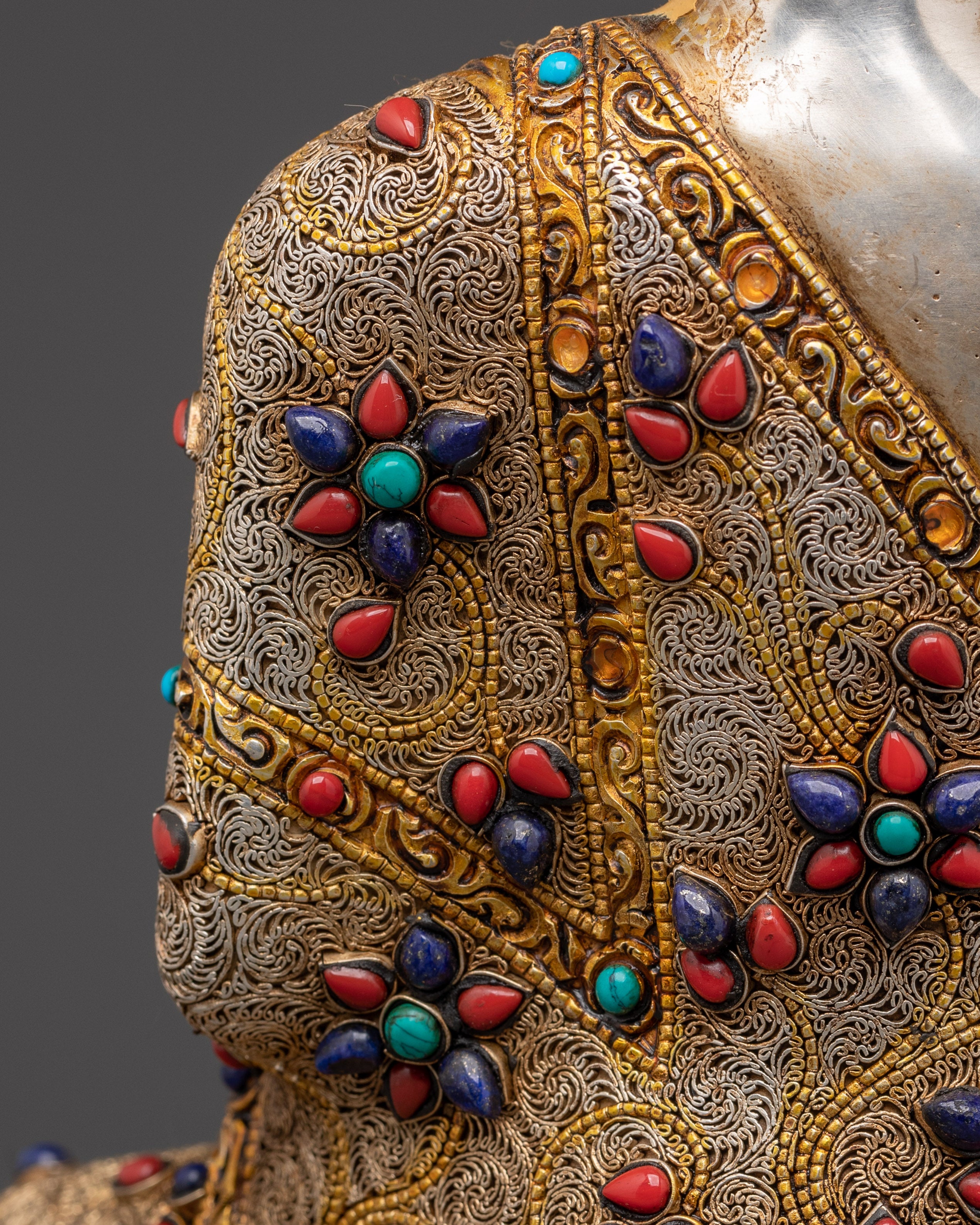 Peaceful Shakyamuni Buddha Sacred Figurine | Gautama Buddha Himalayan Artwork