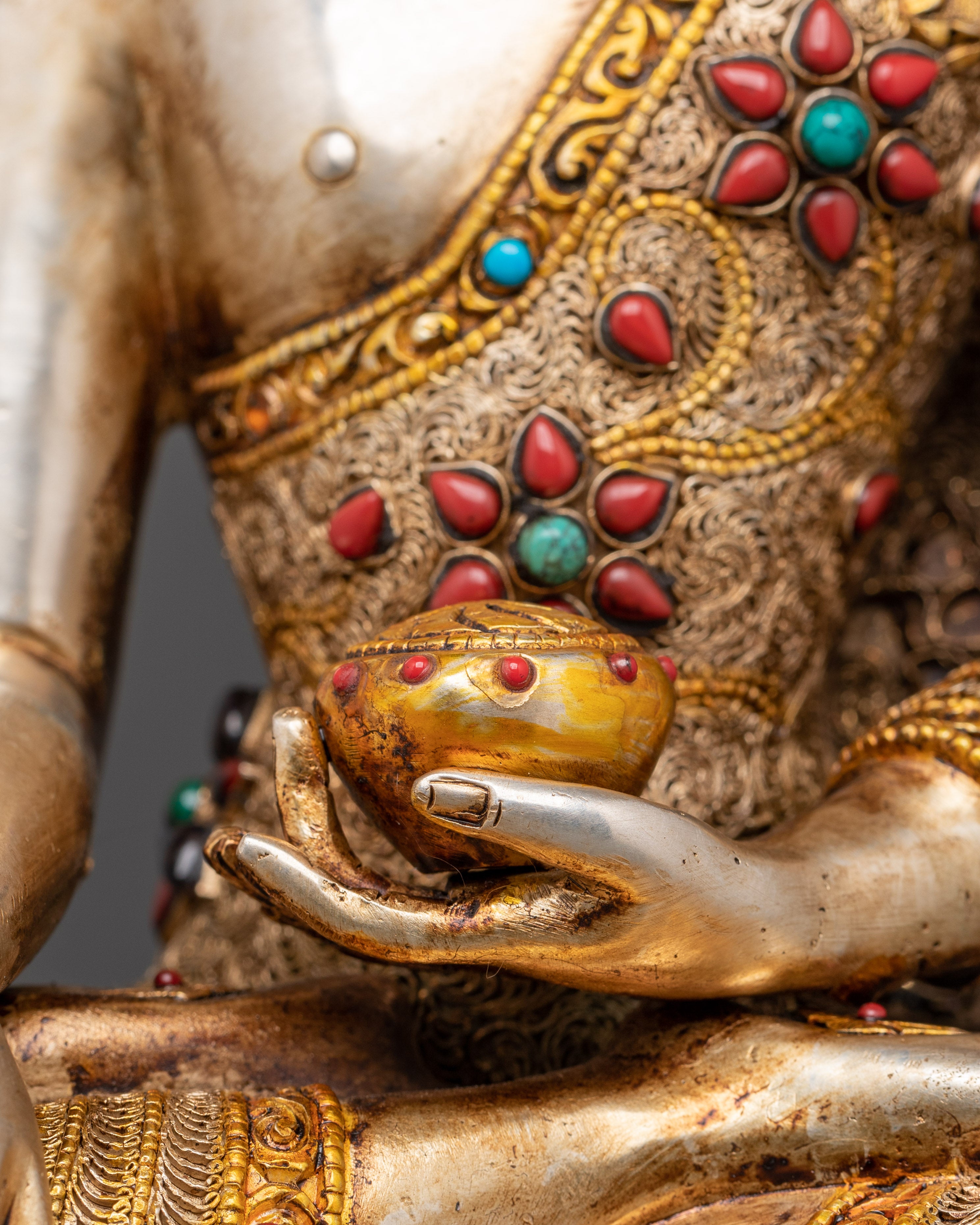 Peaceful Shakyamuni Buddha Sacred Figurine | Gautama Buddha Himalayan Artwork