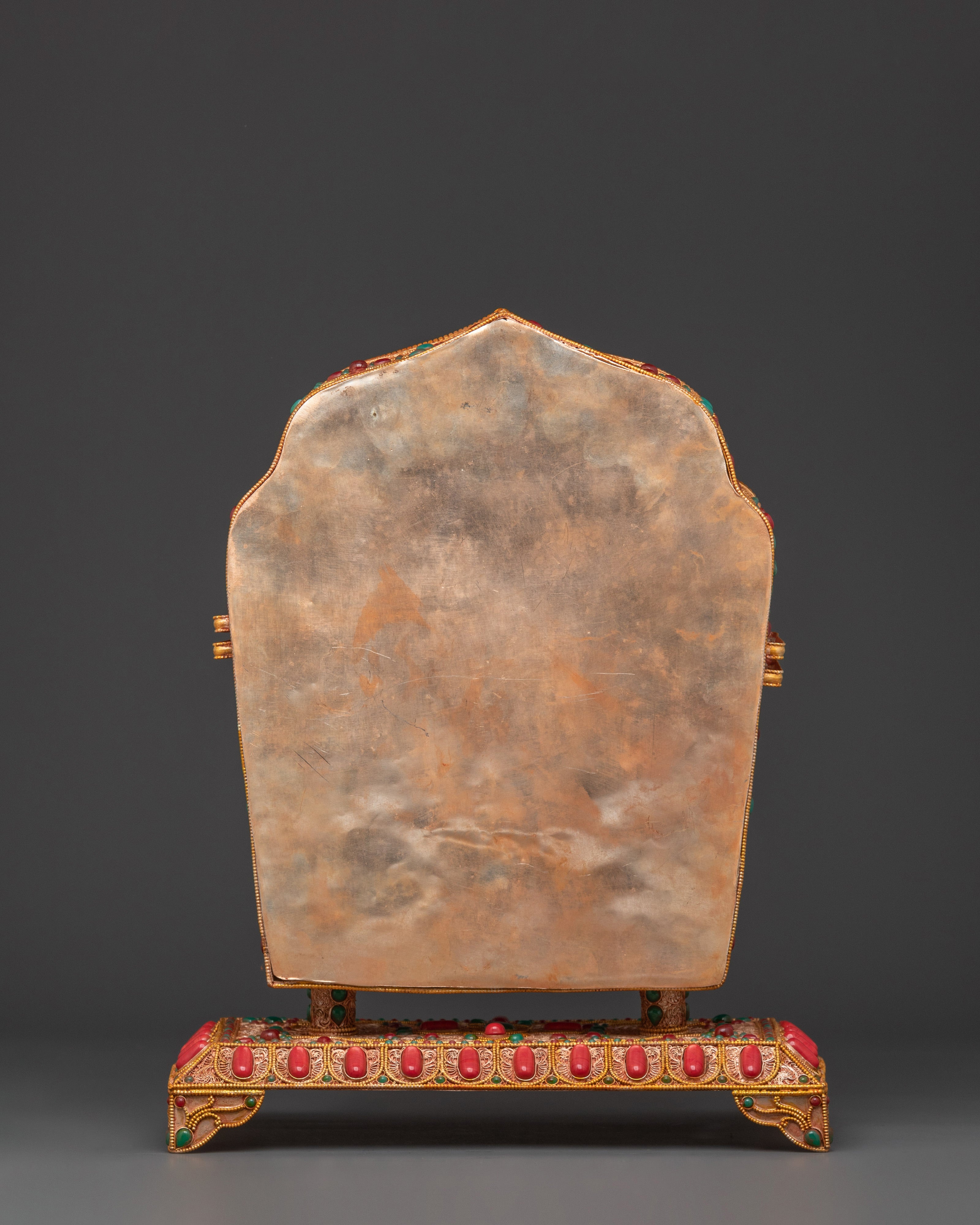 Ghau Box with Green Tara Statue | Tibetan Sacred Altar Decor & Meditation Gift