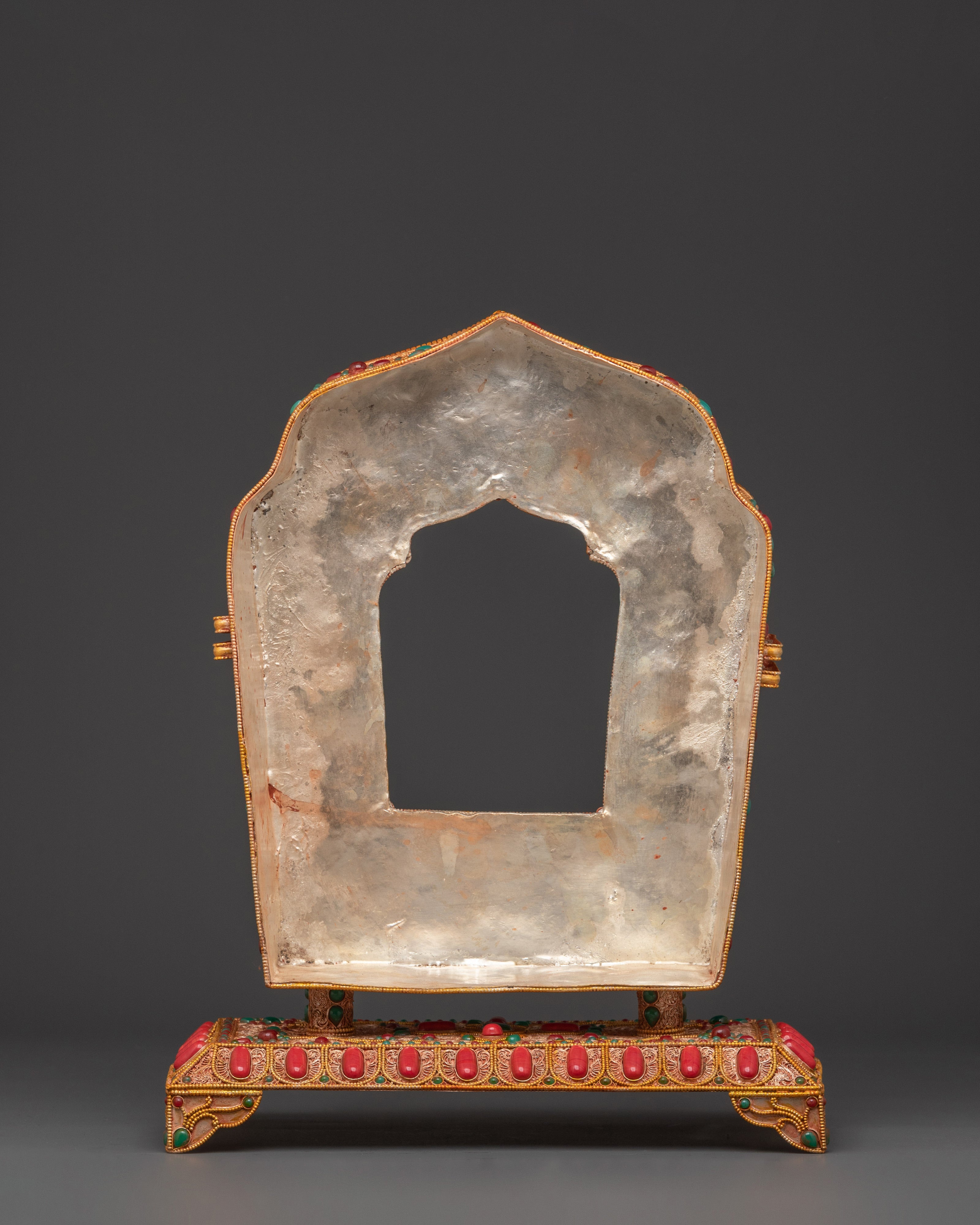 Ghau Box with Green Tara Statue | Tibetan Sacred Altar Decor & Meditation Gift
