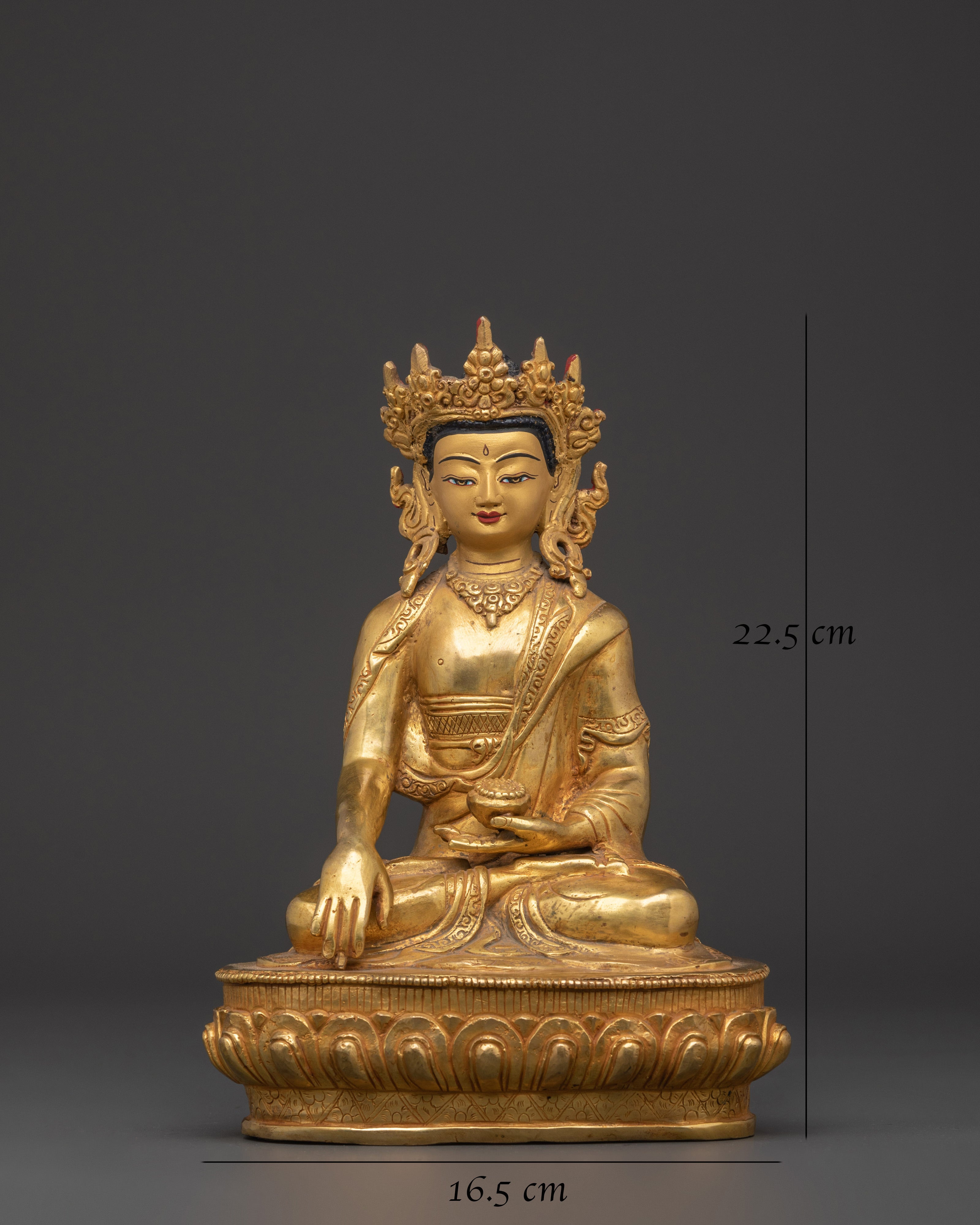 Crown Shakyamuni Buddha Sculpture | Tibetan Enlightenment Deity