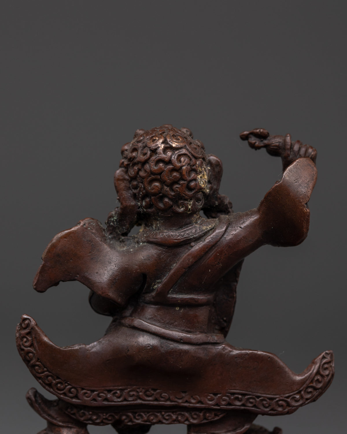 Handmade Dorje Drollo Statue | Oxidized Copper Tibetan Protector