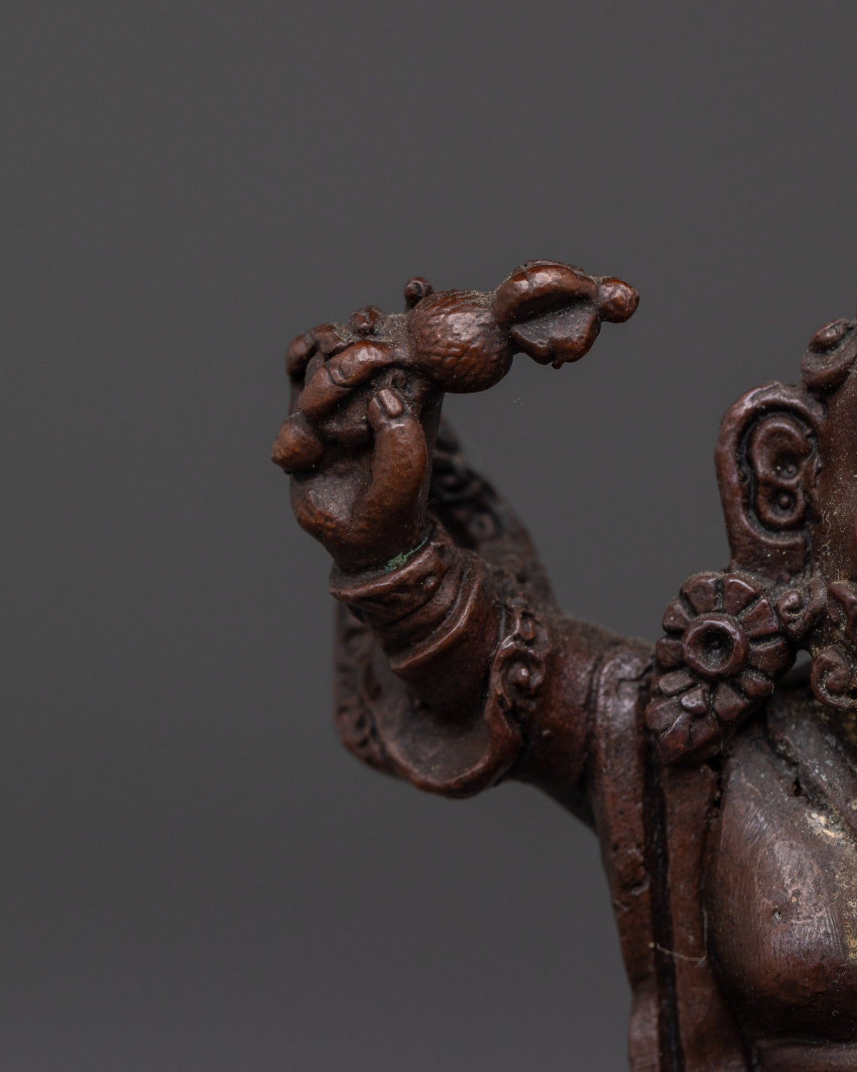 Handmade Dorje Drollo Statue | Oxidized Copper Tibetan Protector