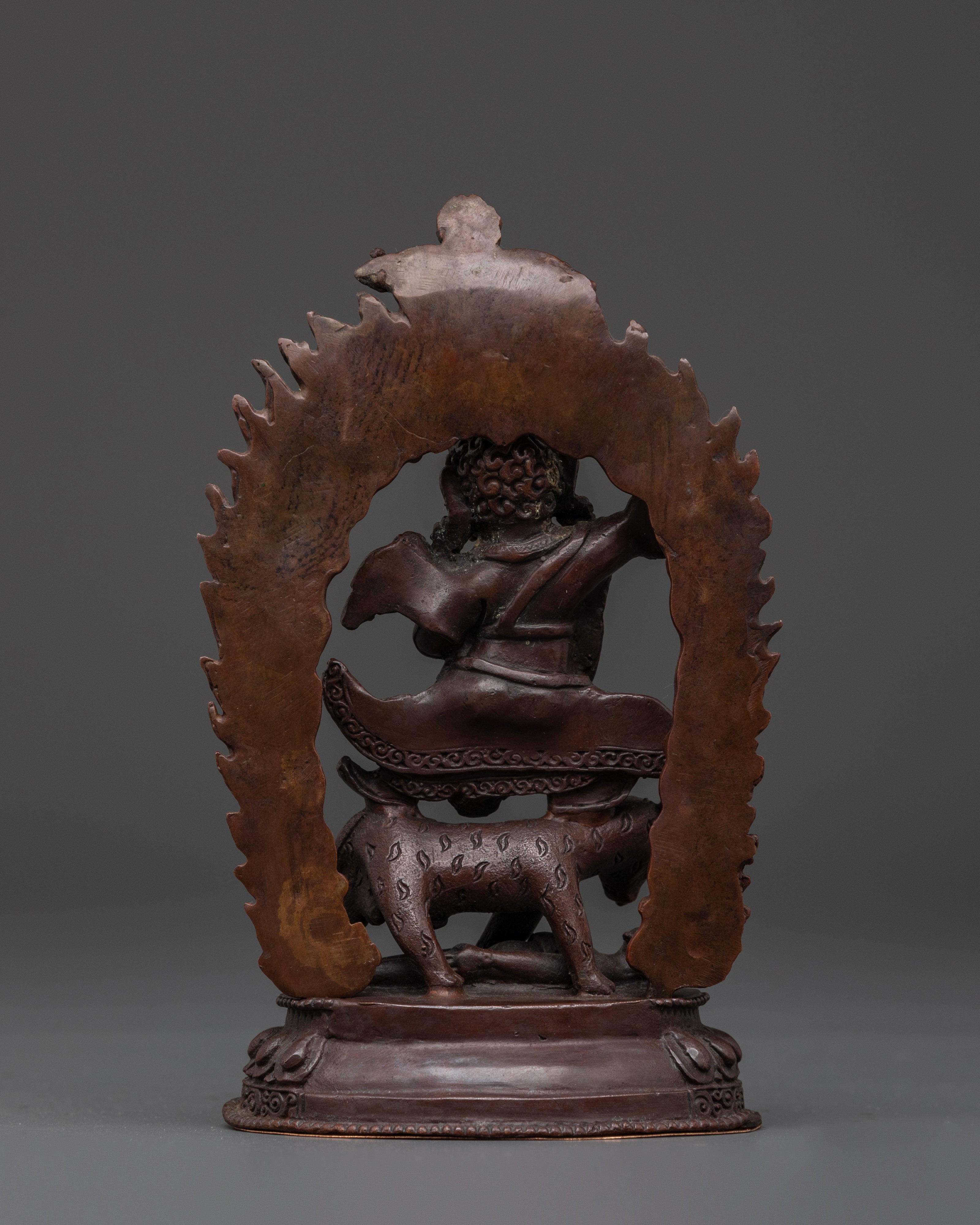 Handmade Dorje Drollo Statue | Oxidized Copper Tibetan Protector