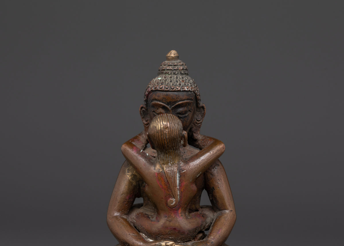 Samantabhadra with Consort Sculpture | Tibetan Wisdom Deity