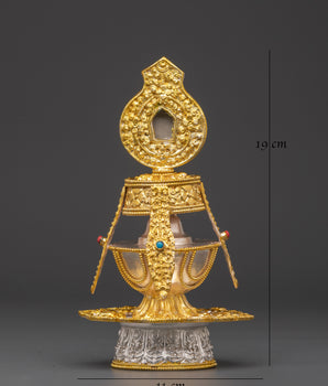 Handcrafted Silver Plated Long Life Vase | Ideal for Tibetan Rituals Spiritual Blessings
