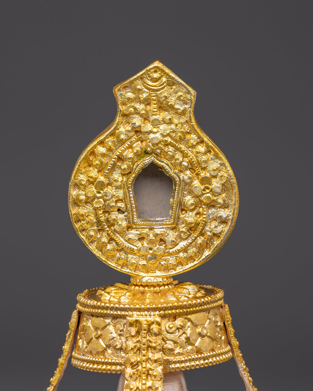 Handcrafted Silver Plated Long Life Vase | Ideal for Tibetan Rituals Spiritual Blessings