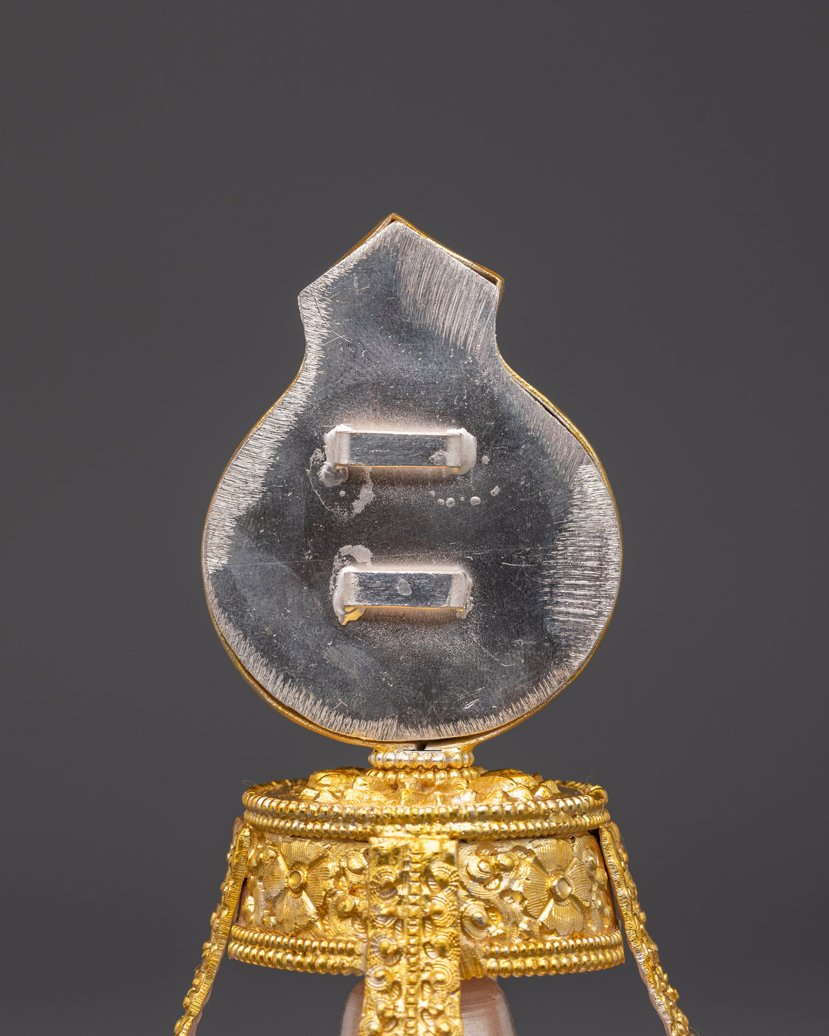 Handcrafted Silver Plated Long Life Vase | Ideal for Tibetan Rituals Spiritual Blessings