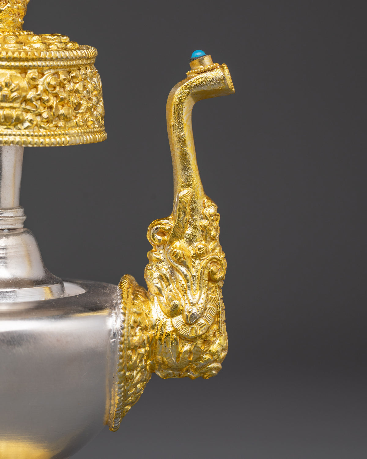 Himalayan Gold Plated Bhumba | Tibetan Ritual Water Vase