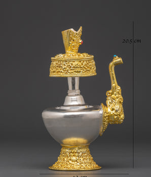 Himalayan Gold Plated Bhumba | Tibetan Ritual Water Vase