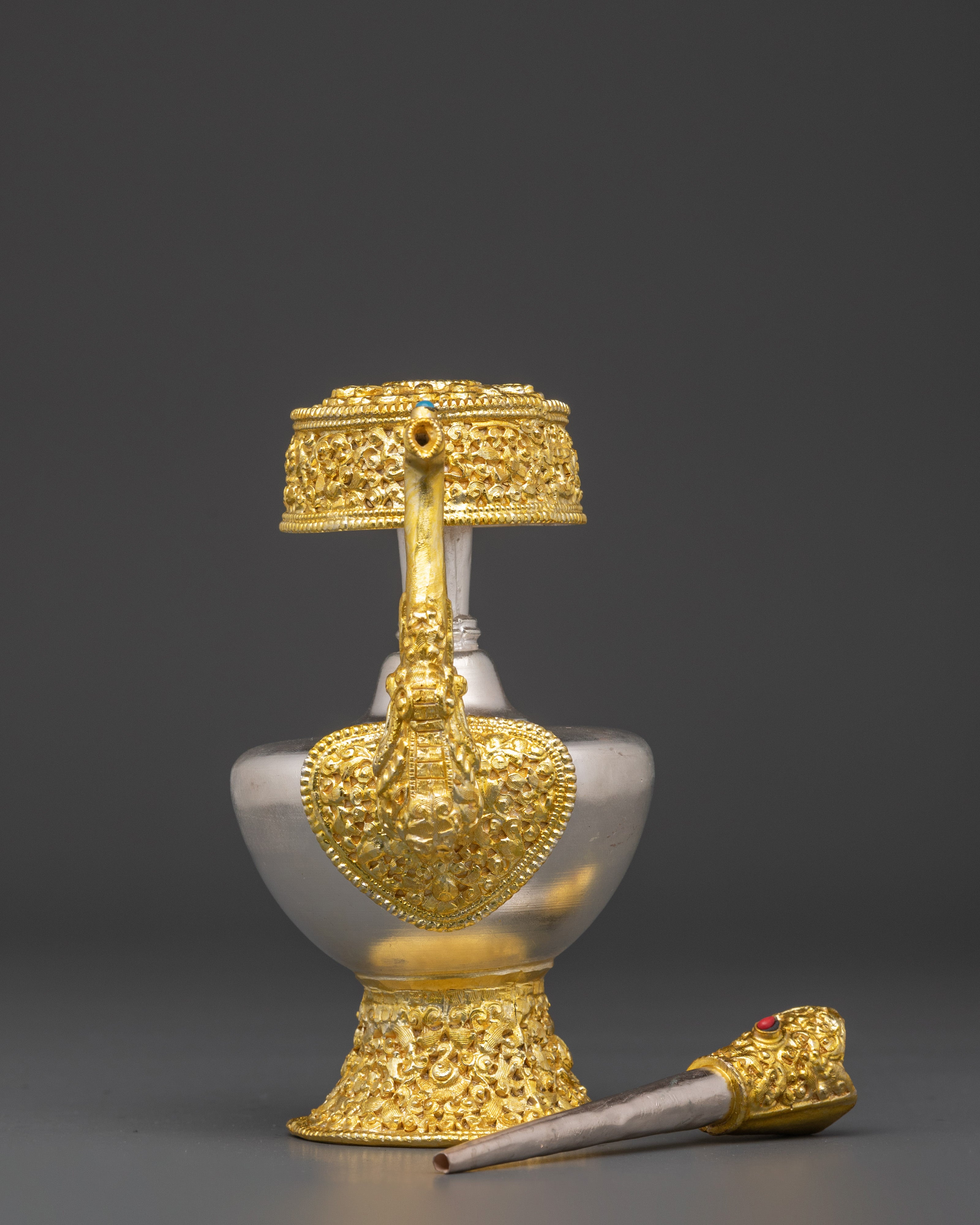 Himalayan Gold Plated Bhumba | Tibetan Ritual Water Vase