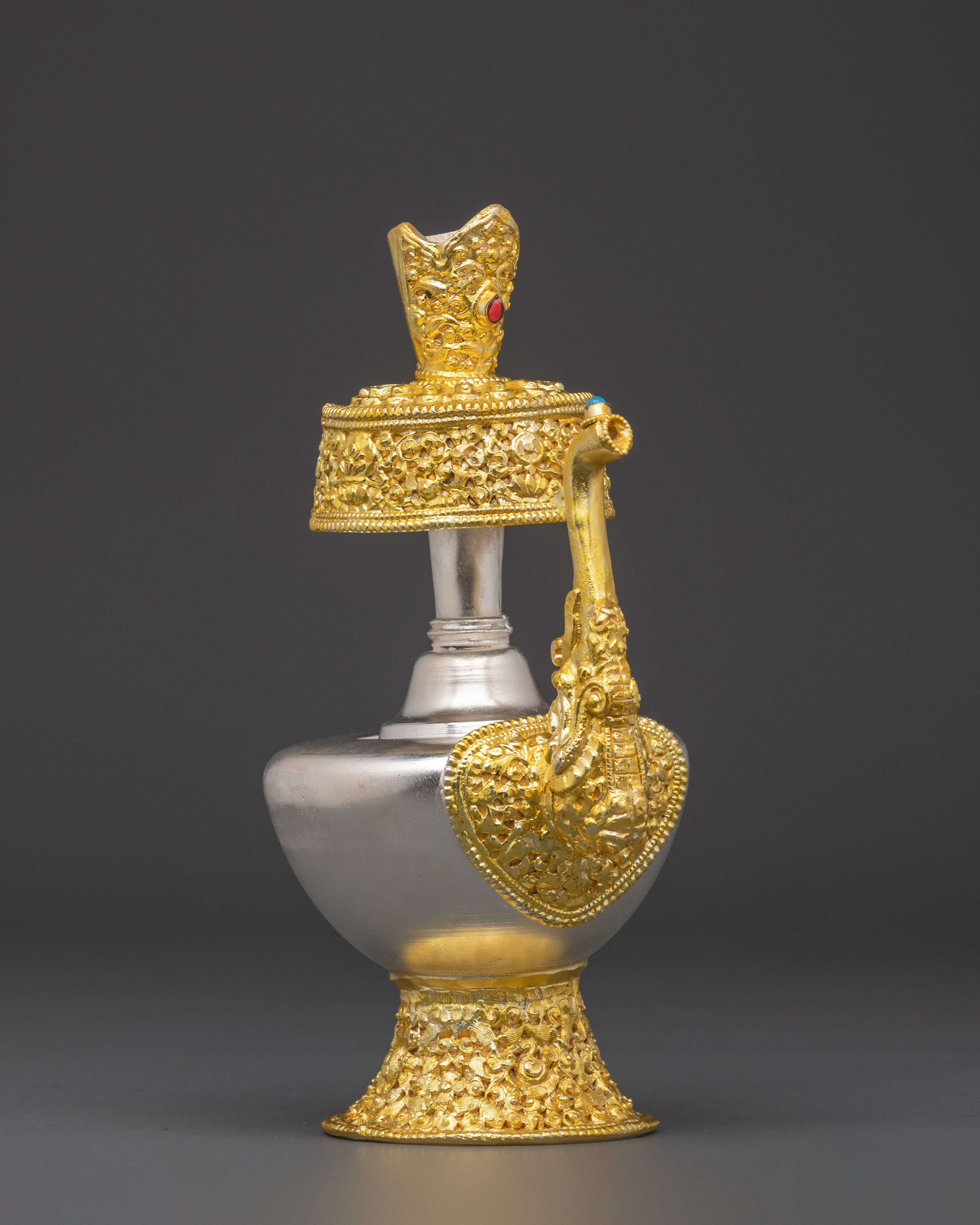 Himalayan Gold Plated Bhumba | Tibetan Ritual Water Vase
