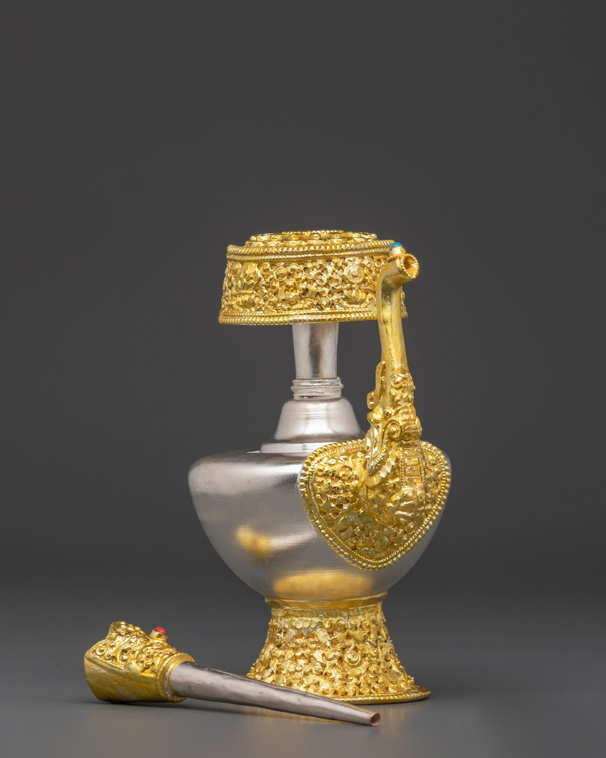 Himalayan Gold Plated Bhumba | Tibetan Ritual Water Vase