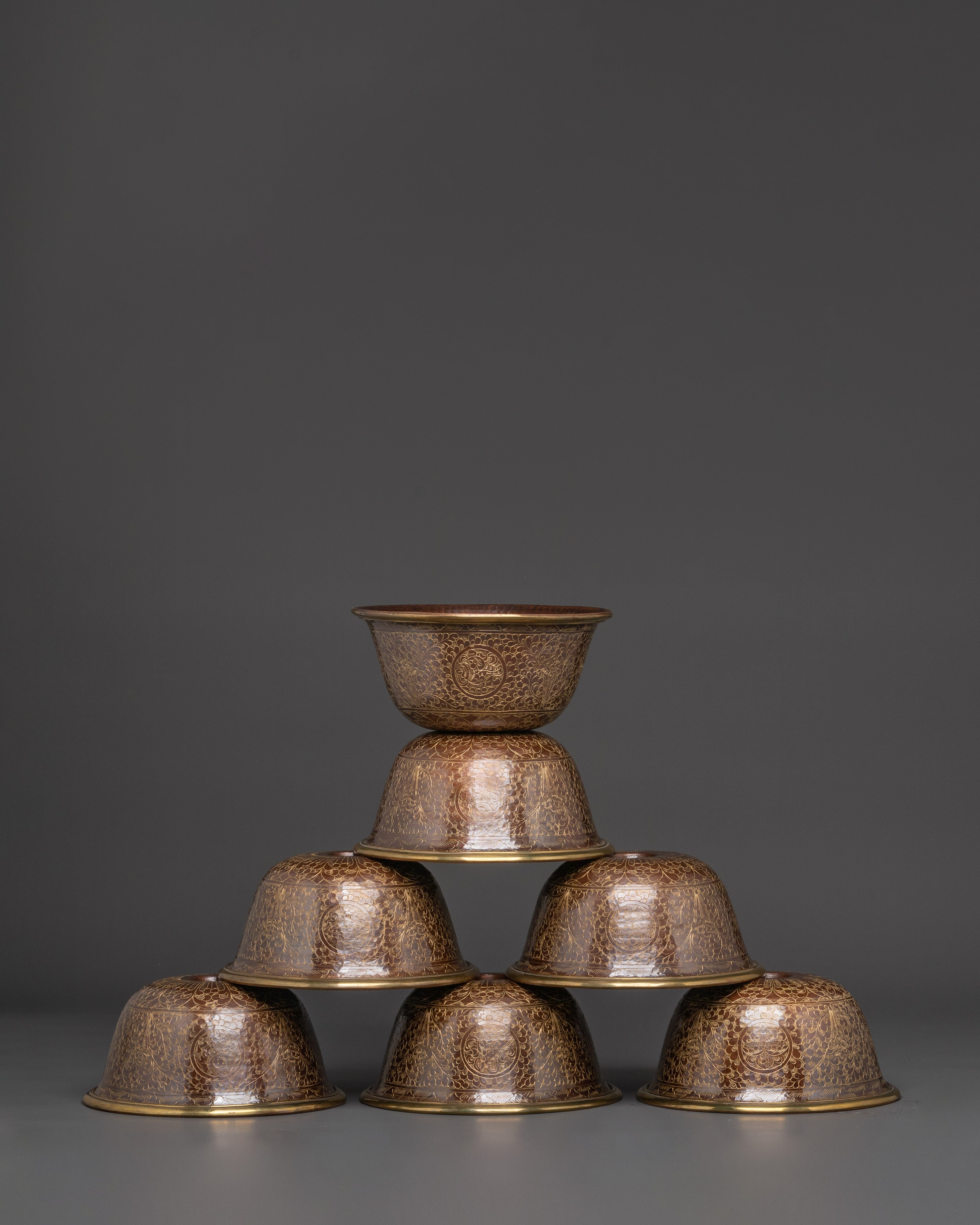 Offering Water Bowls for Tibetan Rituals | Handcrafted Spiritual Bowls