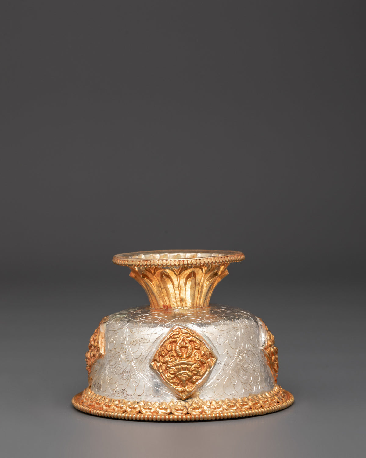 Prayer Offering Bowls Set | Copper, Silver & Gold Plated Ritual Bowls