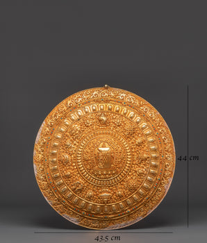 Handcrafted Zen Mandala Wall Hanging | Sacred Copper & Gold Plated Art