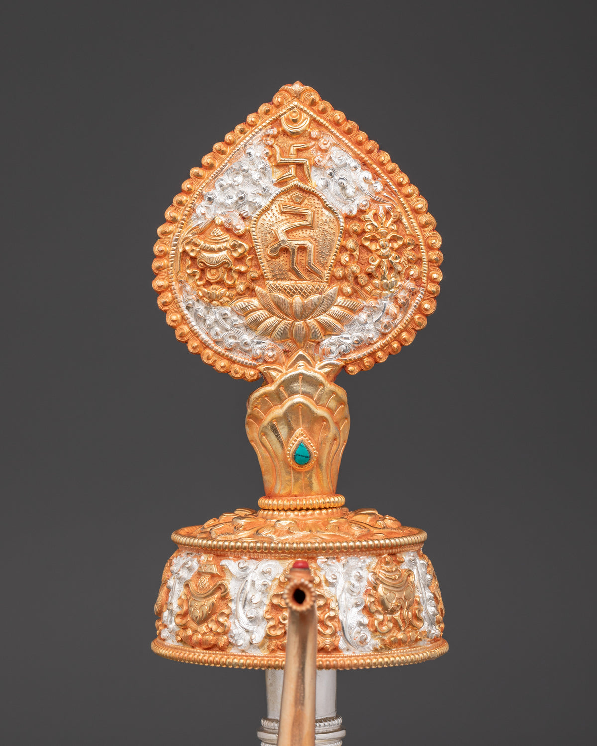 Decorative Bhumba Altar Set | Handcrafted Copper with Gold & Silver Plating